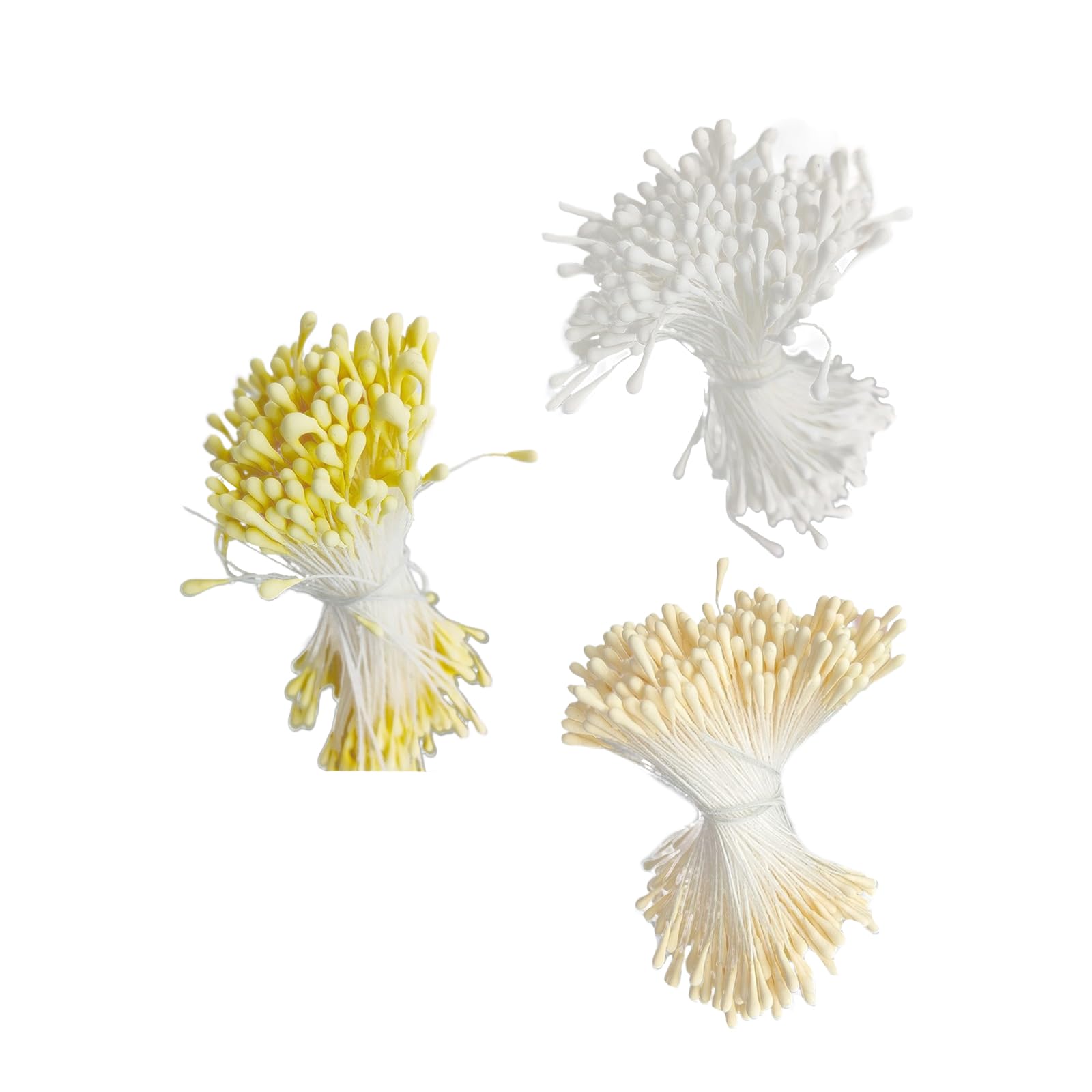 EXQIOUR 1050-1600Pcs Artificial Flower Stamens Pistil for Weddings Home Decoration 2mm Double Heads Matte Floral Stamens Pistils Home Decoration Craft