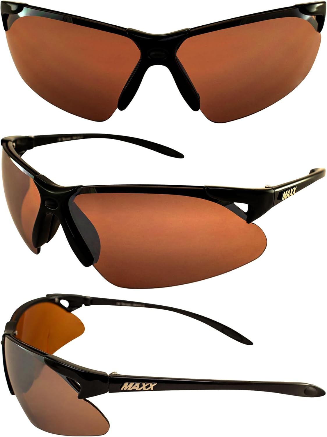 Maxx Sunglasses TR90 Maxx 2 HD Black Amber Lens