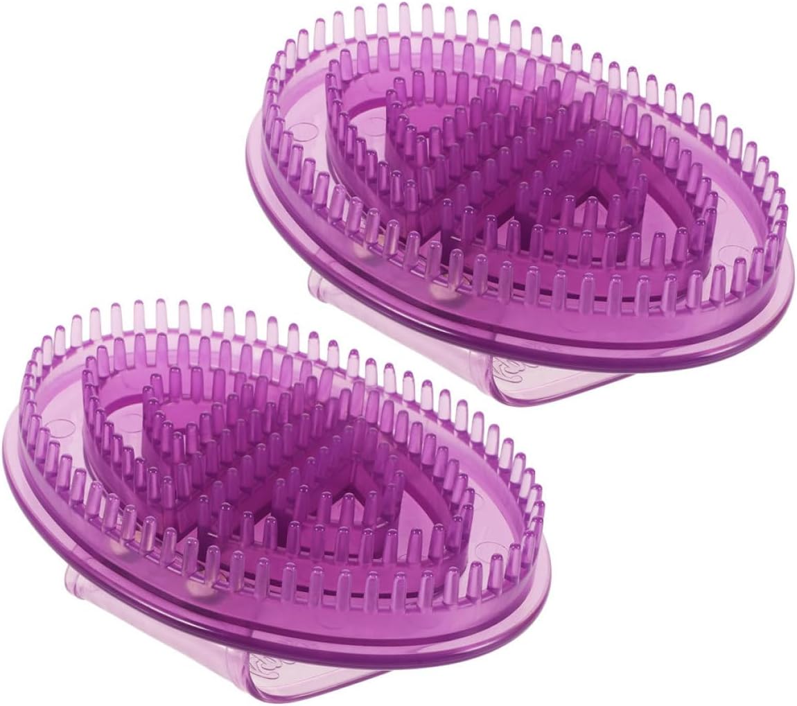 2pcs Silicone Acupoint Tool for Body Massage Scalp Care Muscle Relief Ergonomic Portable Design for Relaxation