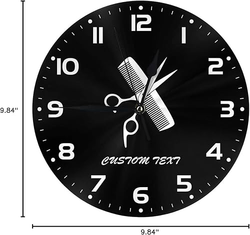 Miniatura 8 de Reloj de pared personalizado para peluquería, añade tu texto, reloj de pared personalizado para salón de belleza, regalo para peluqueros,