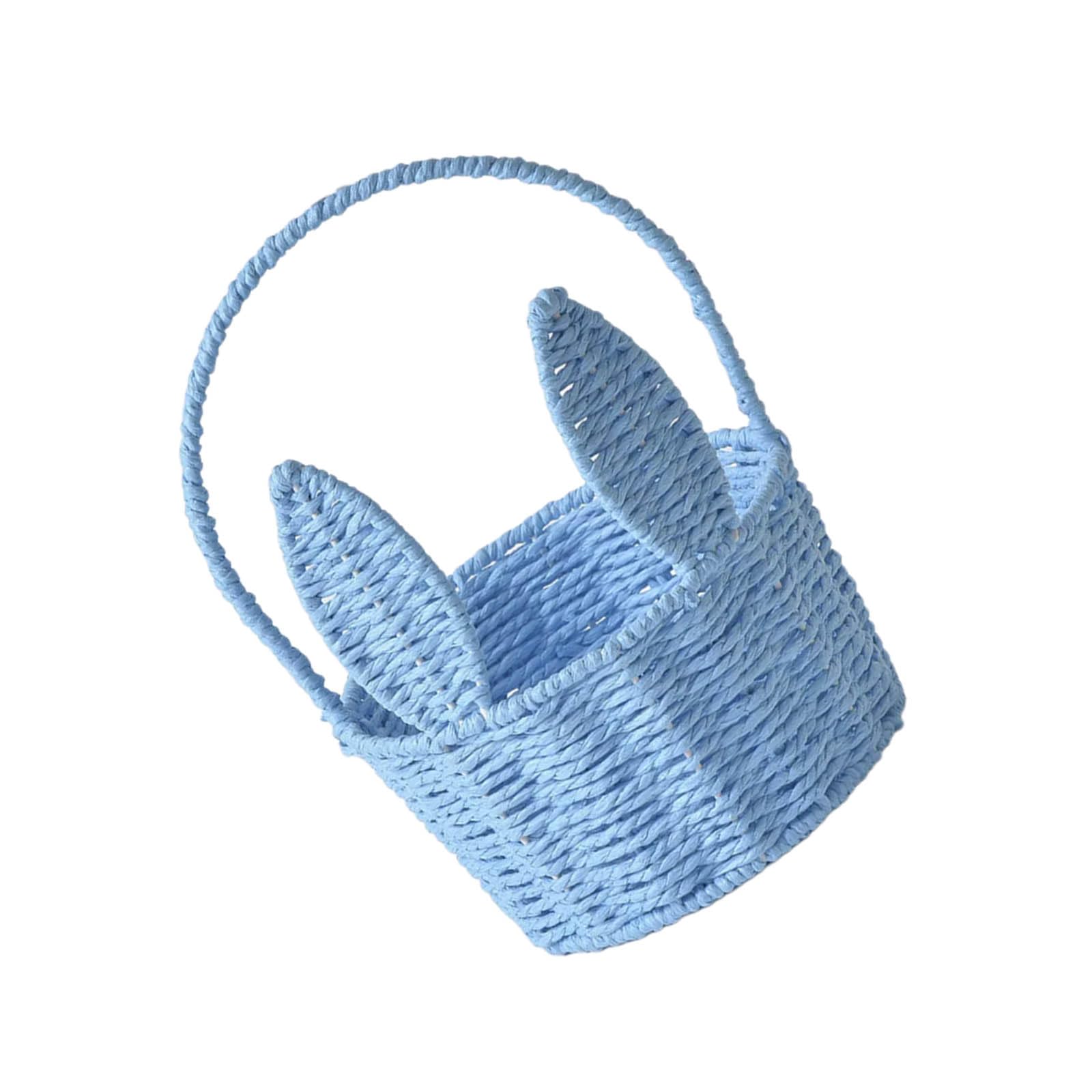 Fashionable Handwoven Rabbits Ears Basket Romance Styles Portable for Home Decoration and Storage Solution Craft Basket
