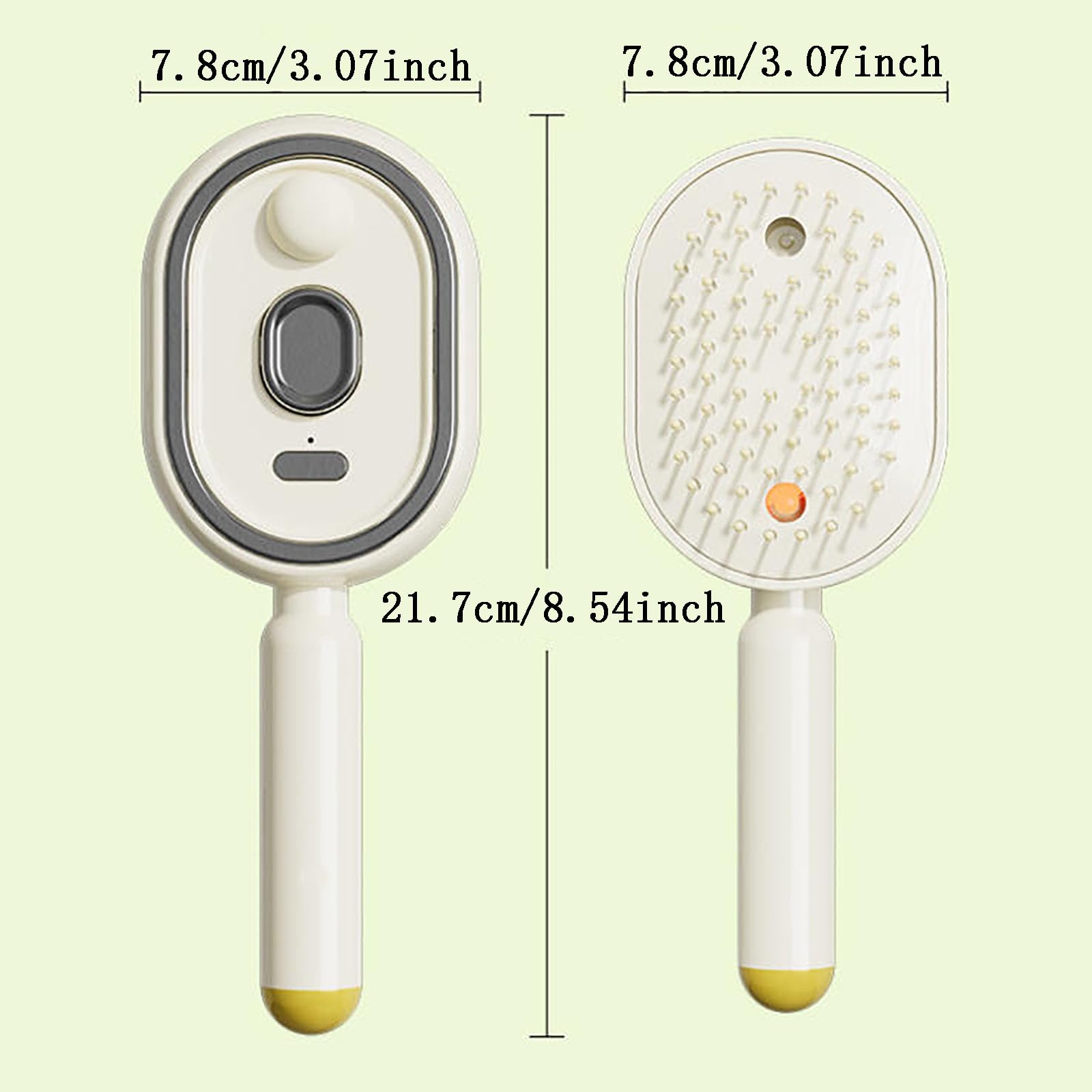 2026 Nouvelle brosse à vapeur électrique, brosse à cheveux rechargeable avec spray nano-brume, peigne à coussin d'air autonettoyant, outil de coiffure antistatique démêlant (Pink,without oil)