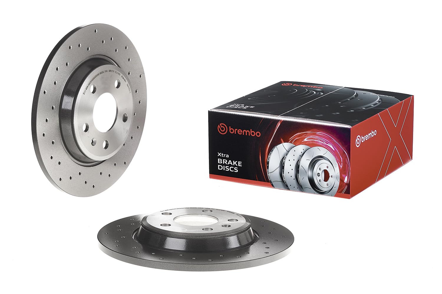 Brembo Xtra 08.A759.1X - Disco Freno Forato Posteriore, Set di 2