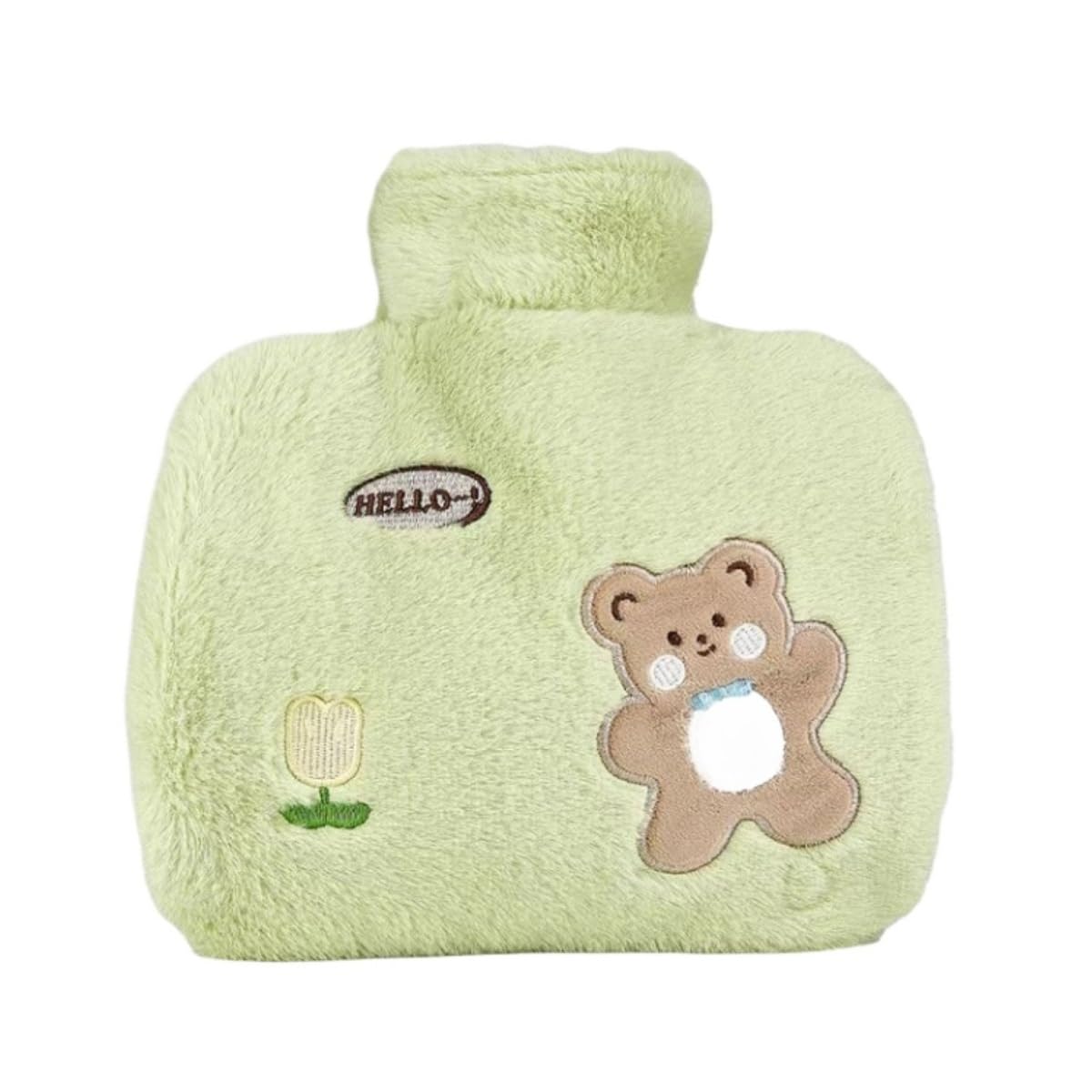 Bolsa de Agua Caliente El Agua Llenó El Bolso Caliente Espesado Felpa Del Calentador De La Mano De La Compresa Del Bolso De Agua Caliente De La Botella De Agua Caliente Hot Water Bottle Segura(Grün)