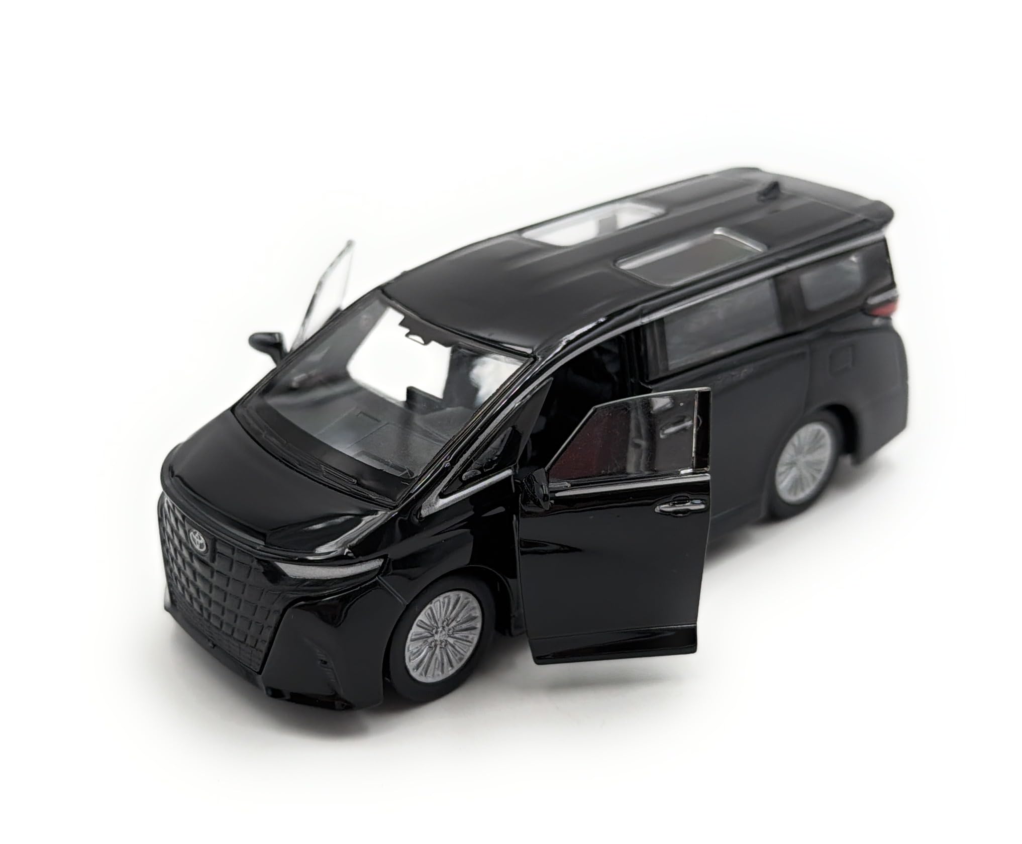Toi-Toys Welly Model car Toyota Alphard 2024 Van, miniature car, scale 1:39 / L 12cm, black