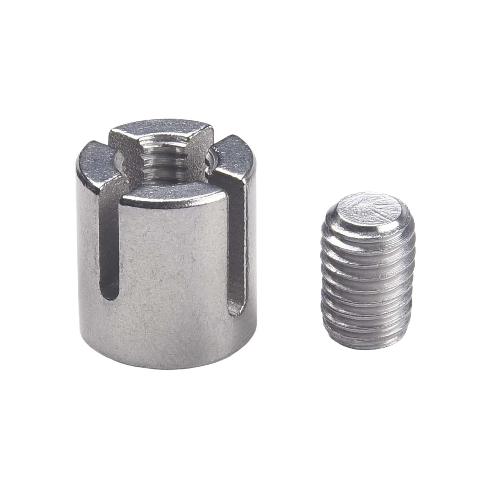 TAZYYZUU Cross Cable Clamps 1pc Stainless Steel Clip Rope Clamp for 3mm to 8mm Wire Ropes Wall Trellis Support(M10x3)