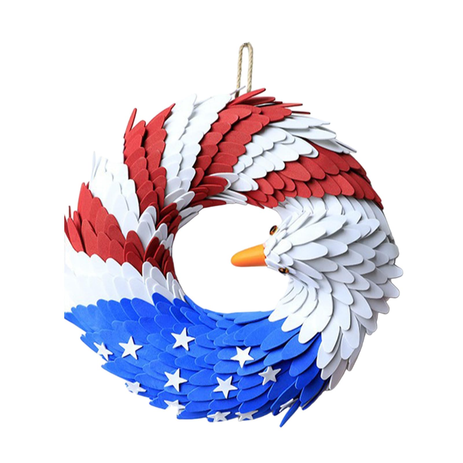 Tsophreniq Decorative Wreath SeasonalDoor Holiday Decorative Forth of July for FrontDoors Home Window Ornament Window Decors for Independence Day