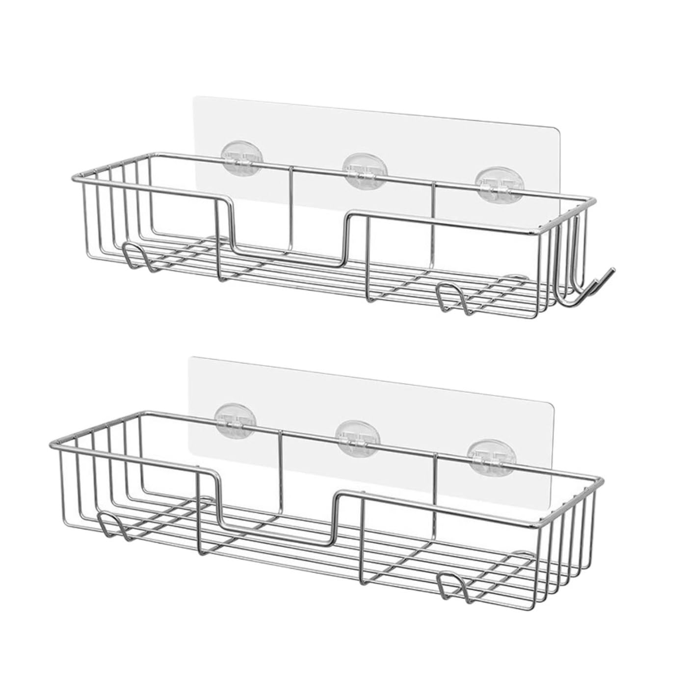 Mensole Bagno Mensola per Organizer per Doccia, Adesivo, Senza Trapano, per Bagno, con Ganci, Supporti per Durevoli Accessori
