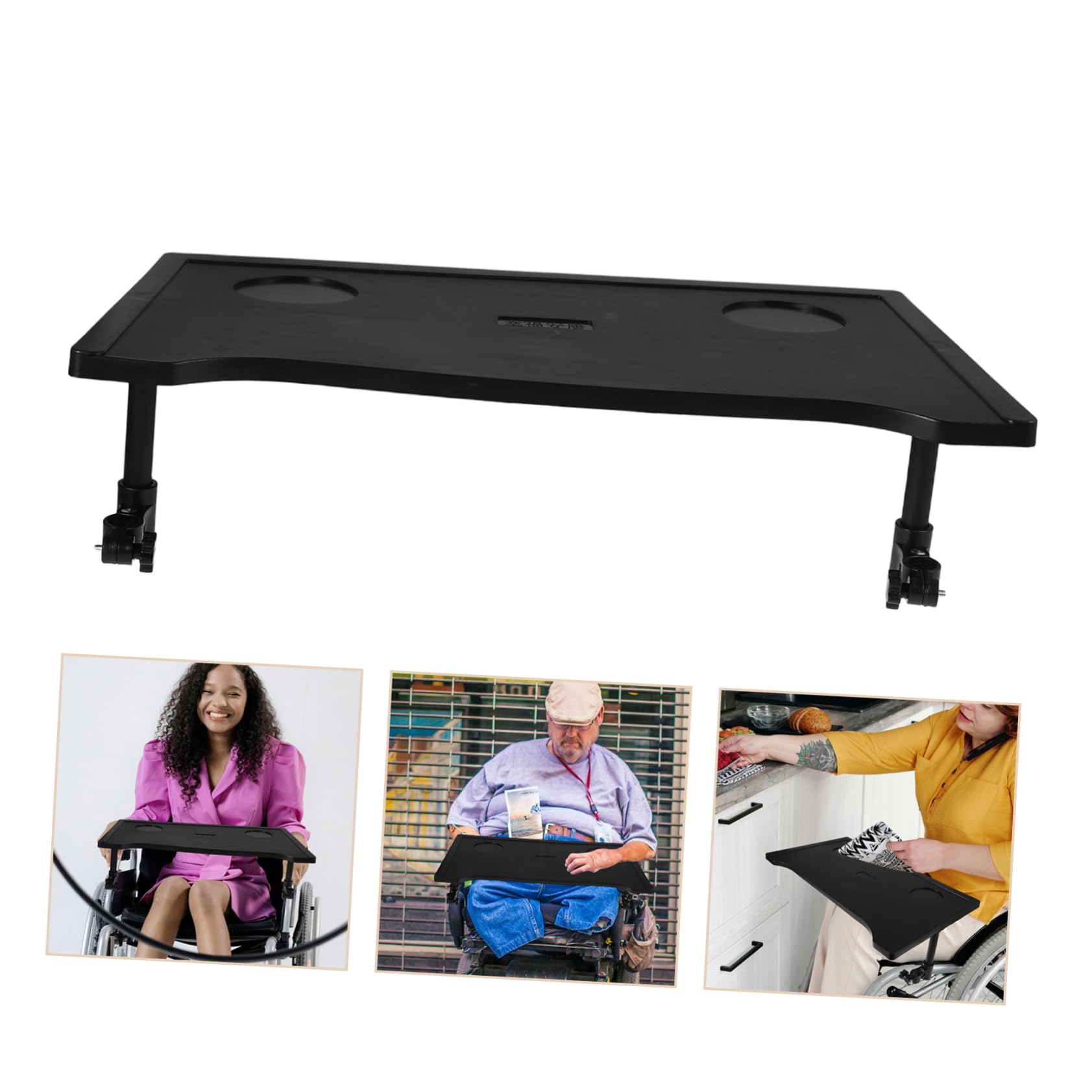 Klappbarer Rollstuhltisch Mit Abnehmbarem Tabletttisch Und Getränkehalter Für Senioren Leichter Und Tragbarer Esstisch Für Rollstühle
