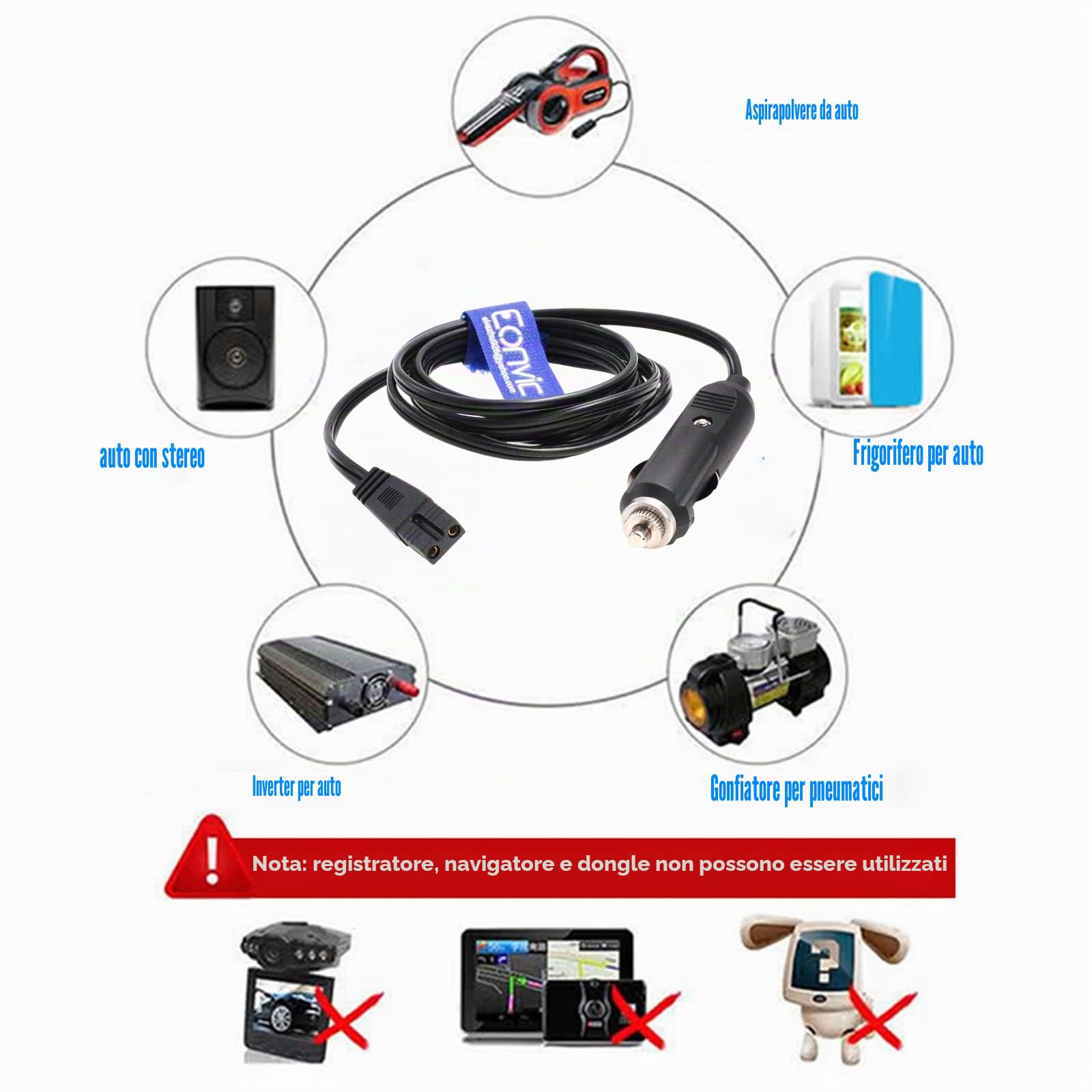 Cavo di prolunga accendisigari 12V CC Mobicool NFA 1,5m per mini frigo auto