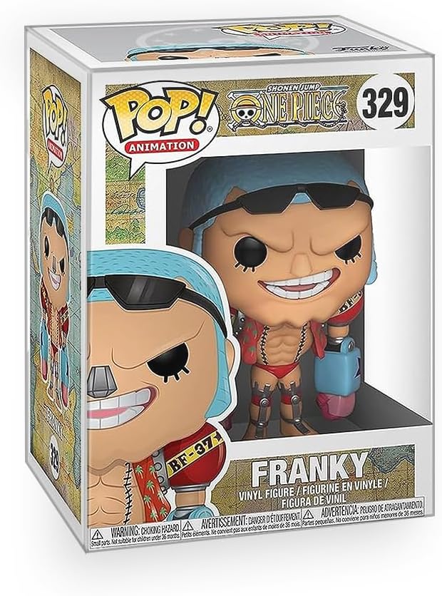 Anime: One Piece - Franky Vinyl Figure Bundle with Compatible Funko Pop Box Protector