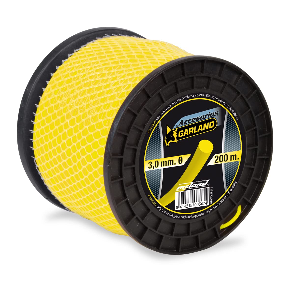 Garland 71025R20030 - Bobina de Nylon Redondo 200 m./3,0 mm Ø para Desbrozadora