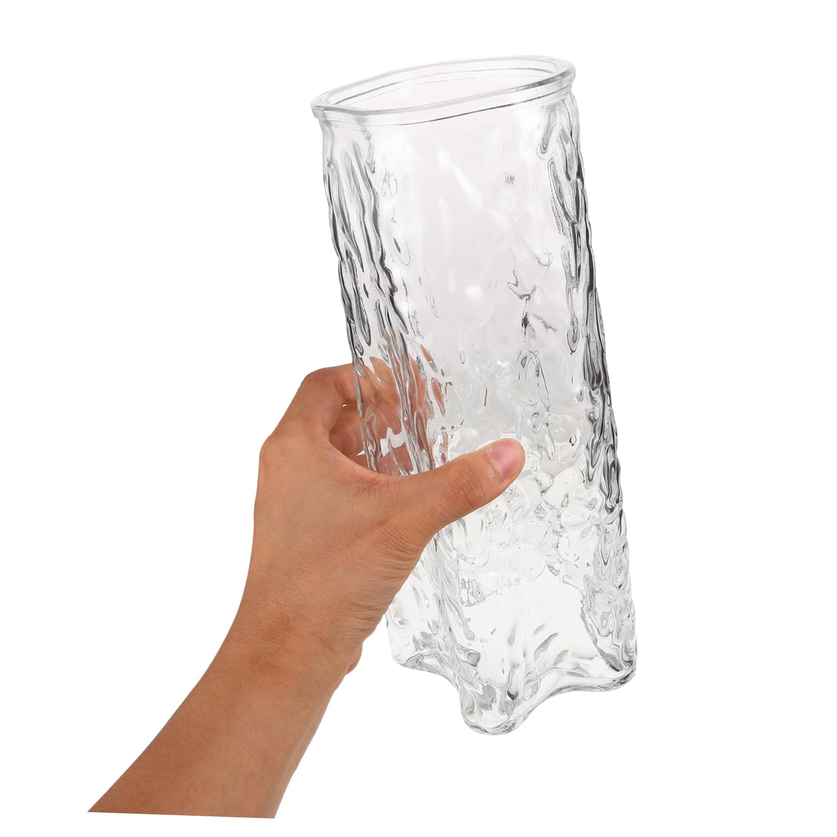 VALICLUD Vase Hydroponique Verre Transparent Moyen pour Fleurs Séchées et Propagation Décoration Moderne pour Maison Bureau Salon et Table à Manger