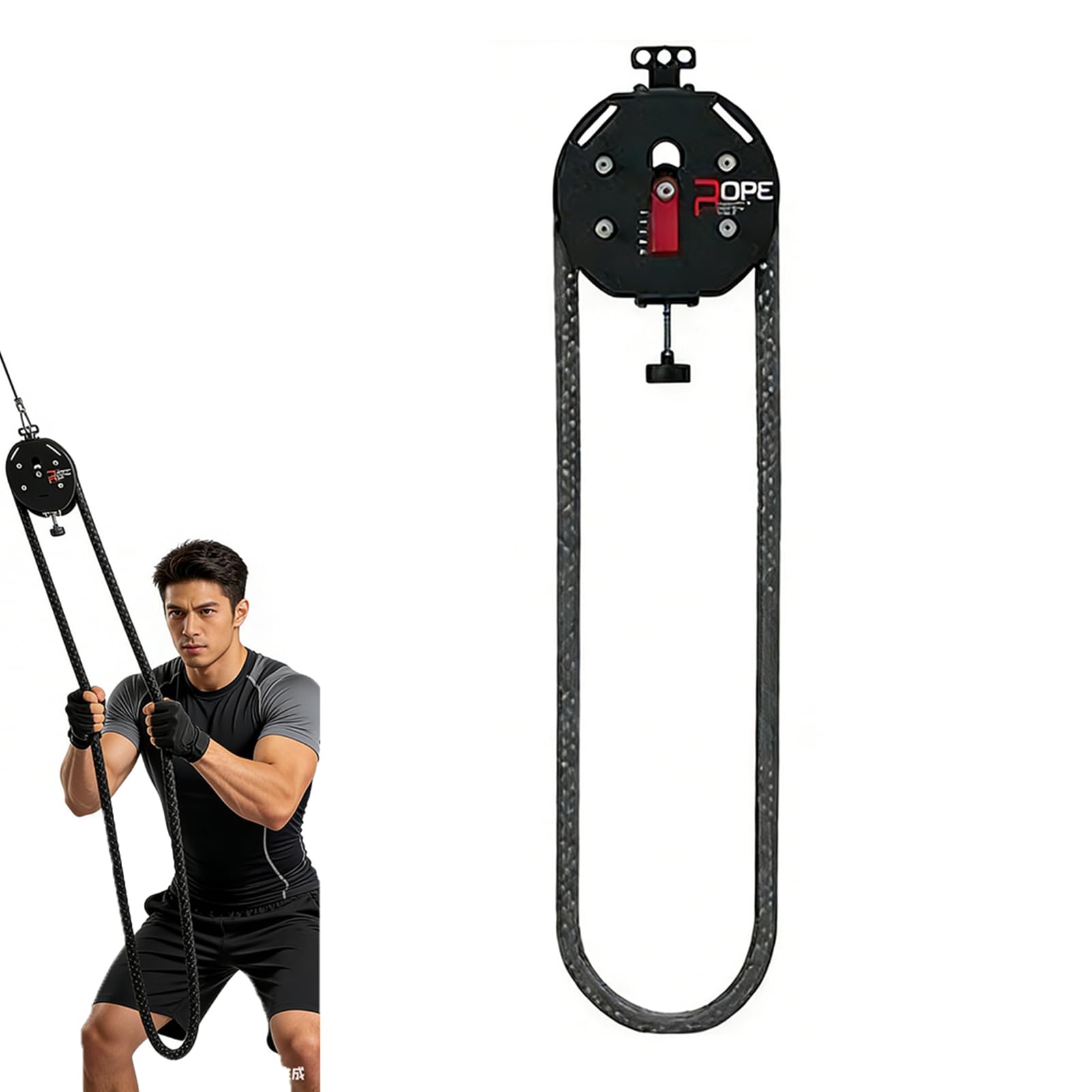 SULQING Portable Gym Equipment With Resistance – Endless Rope Machine, 13ft Premium Nylon Rope, 30kg Adjustable Resistance for Home Gym Grip, Arms, Back & Coordination