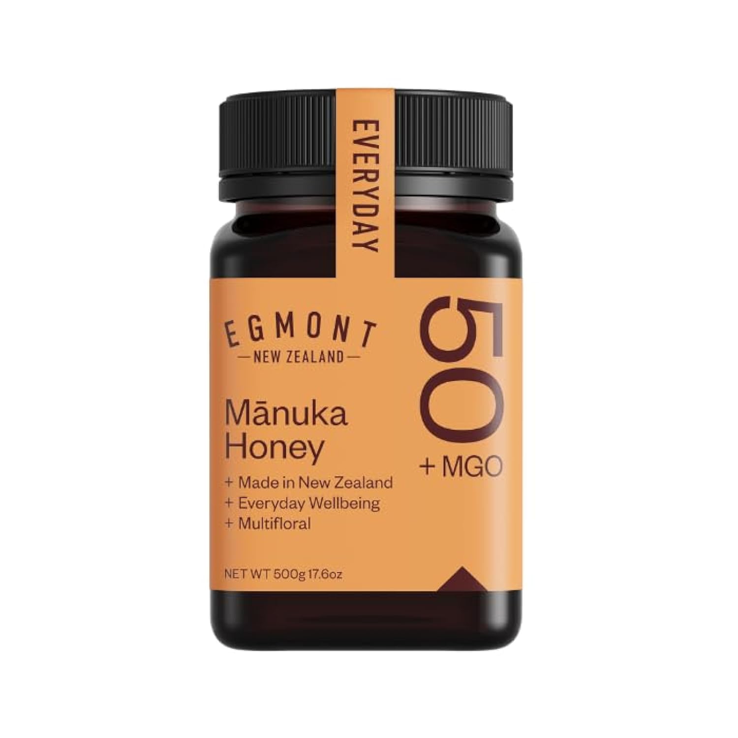 Raw Manuka Honey Multifloral 50+ MGO, 500 Grams | Authentic & Unpasteuried | 100% Pure New Zealand Honey | NON-GMO | 17.6oz