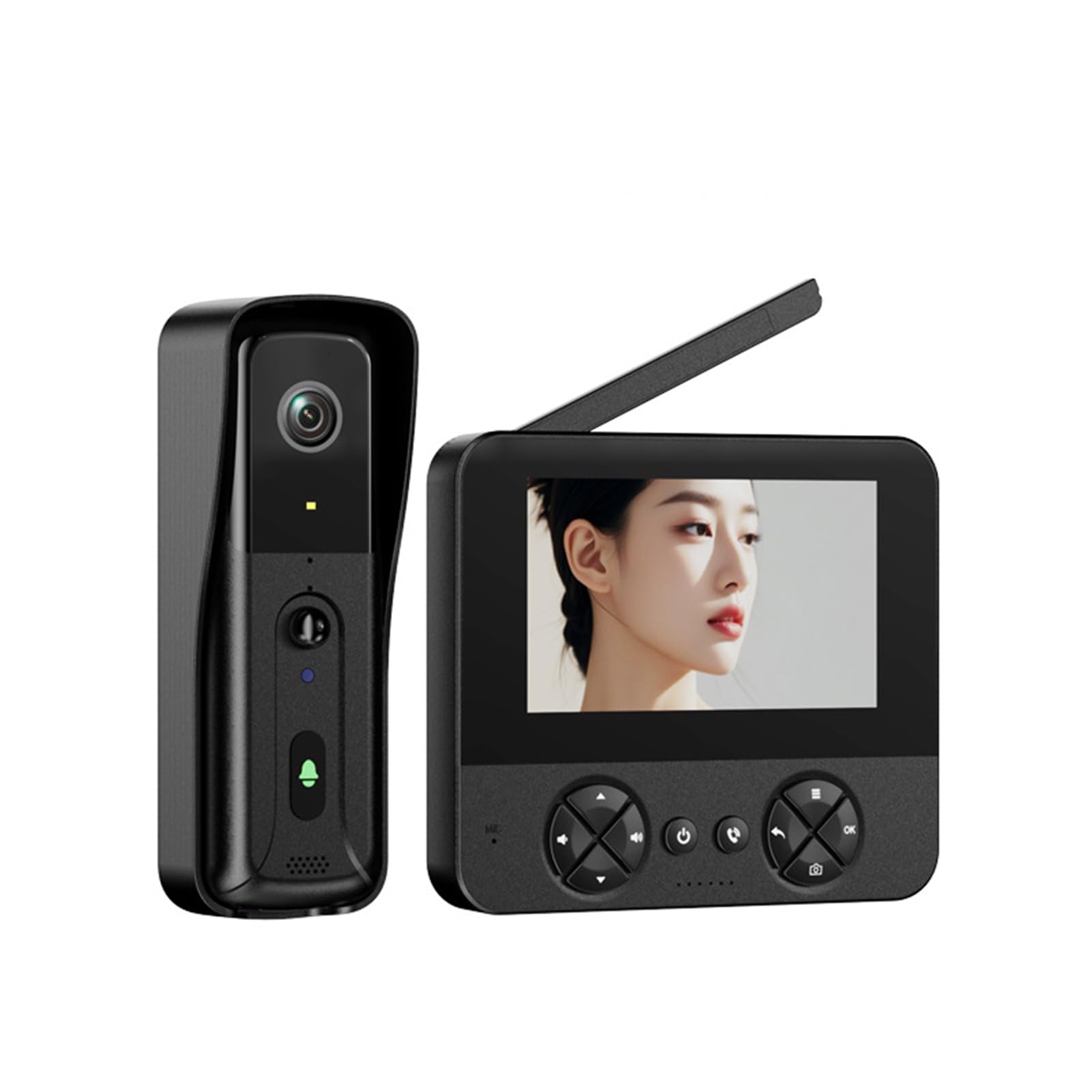 Yixannx Black Infrared Night S Video Doorbell For Home Security Abs Doorbell,