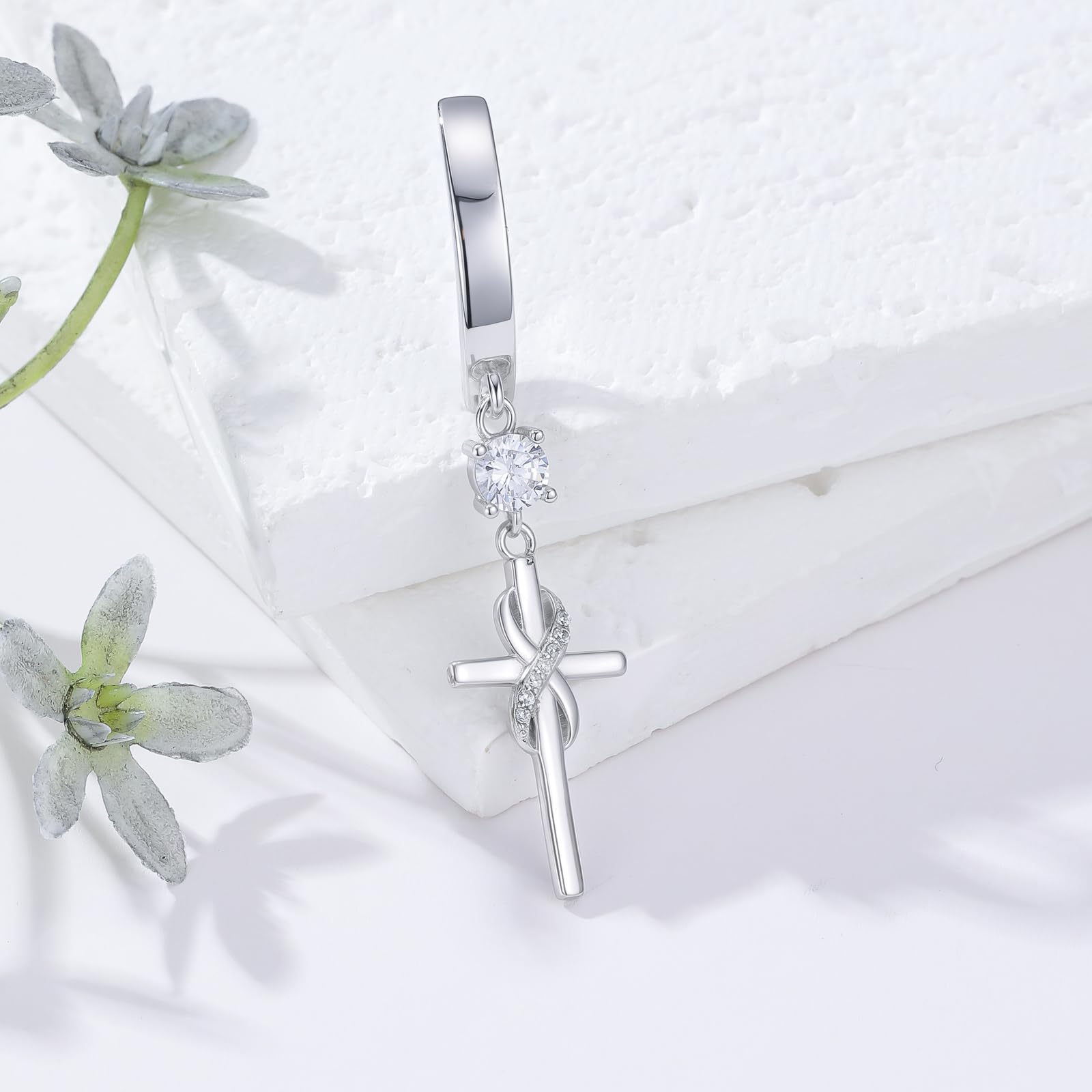 ROMANTICWORK Bauchnabelpiercing 925 Sterling Silber Clicker Bauchnabel Ring Hängender Nabelring Hypoallergenes Piercing Nabel Ring Bauch Piercing Schmuck Geschenke für Frauen
