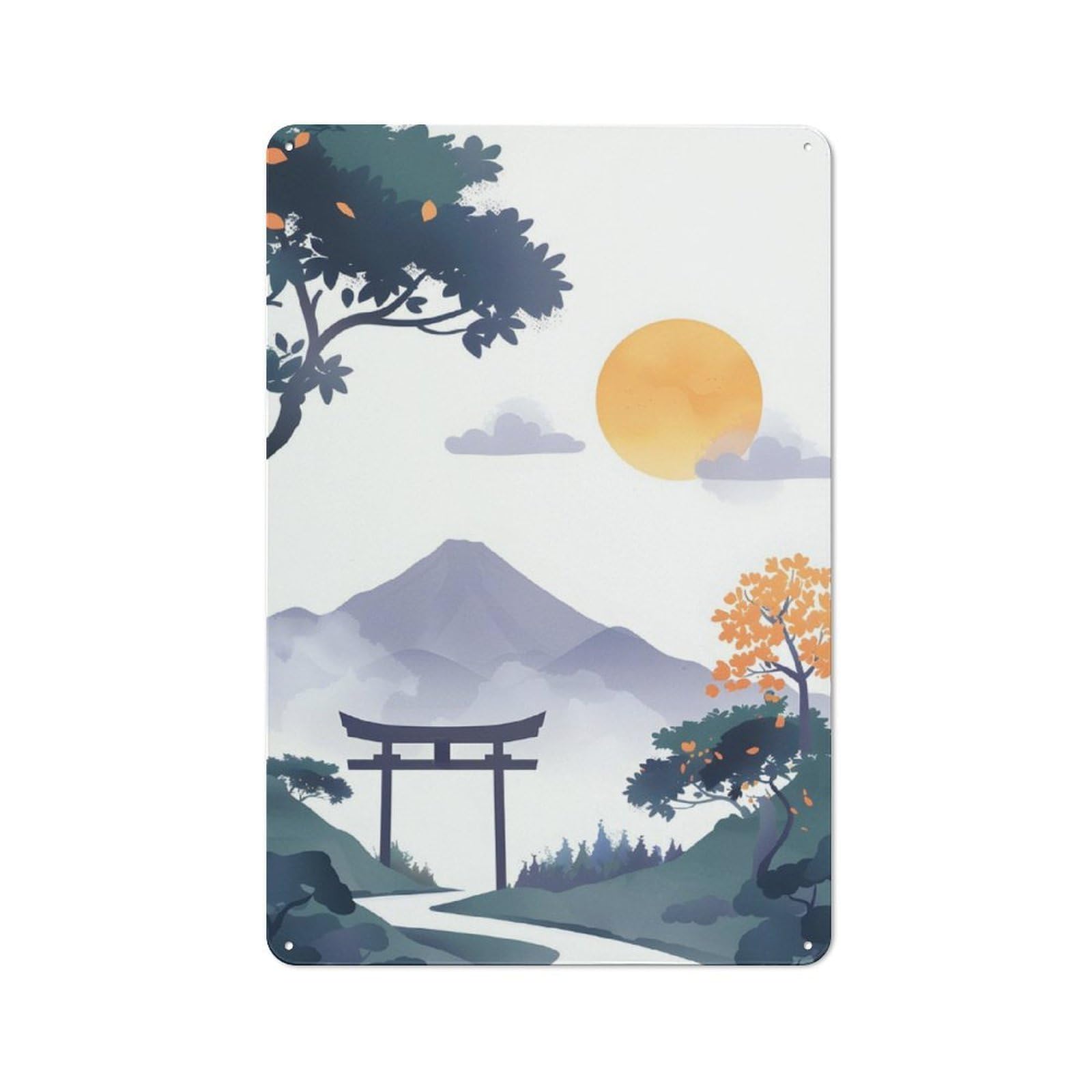 Junmoney The Winter Of Japan Vintage Metal Sign 30X20cm Featuring Home Bar Decor For Cafe, Pub, Workshop Or Home Bar
