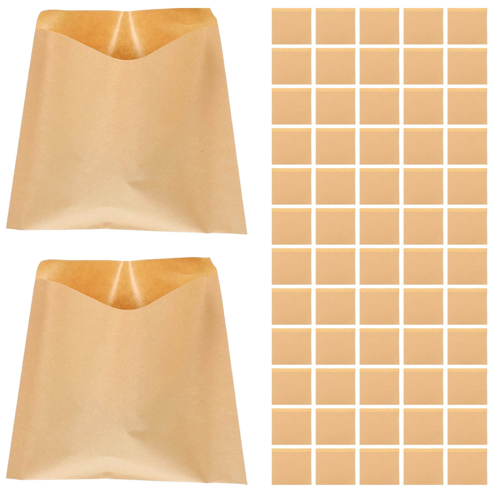 100 Stück Braune Snacktüten Aus Kraftpapier - Lebensmittelsicher Für Backwaren & Geschenke