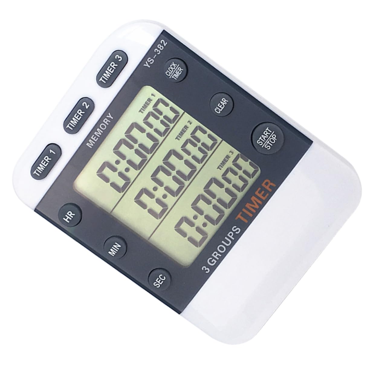 3pezzi Cronometro Digitale Lcd Tre Linee Timer Sportivo Cucina Cronografo Portatile Senza Batteria Funzione Di Countdown Con Memoria Utilizzo Facile Per Cottura e Allenamento