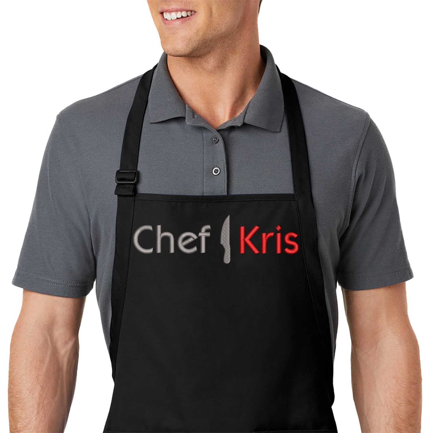 Custom Embroidered Chef Knife Apron