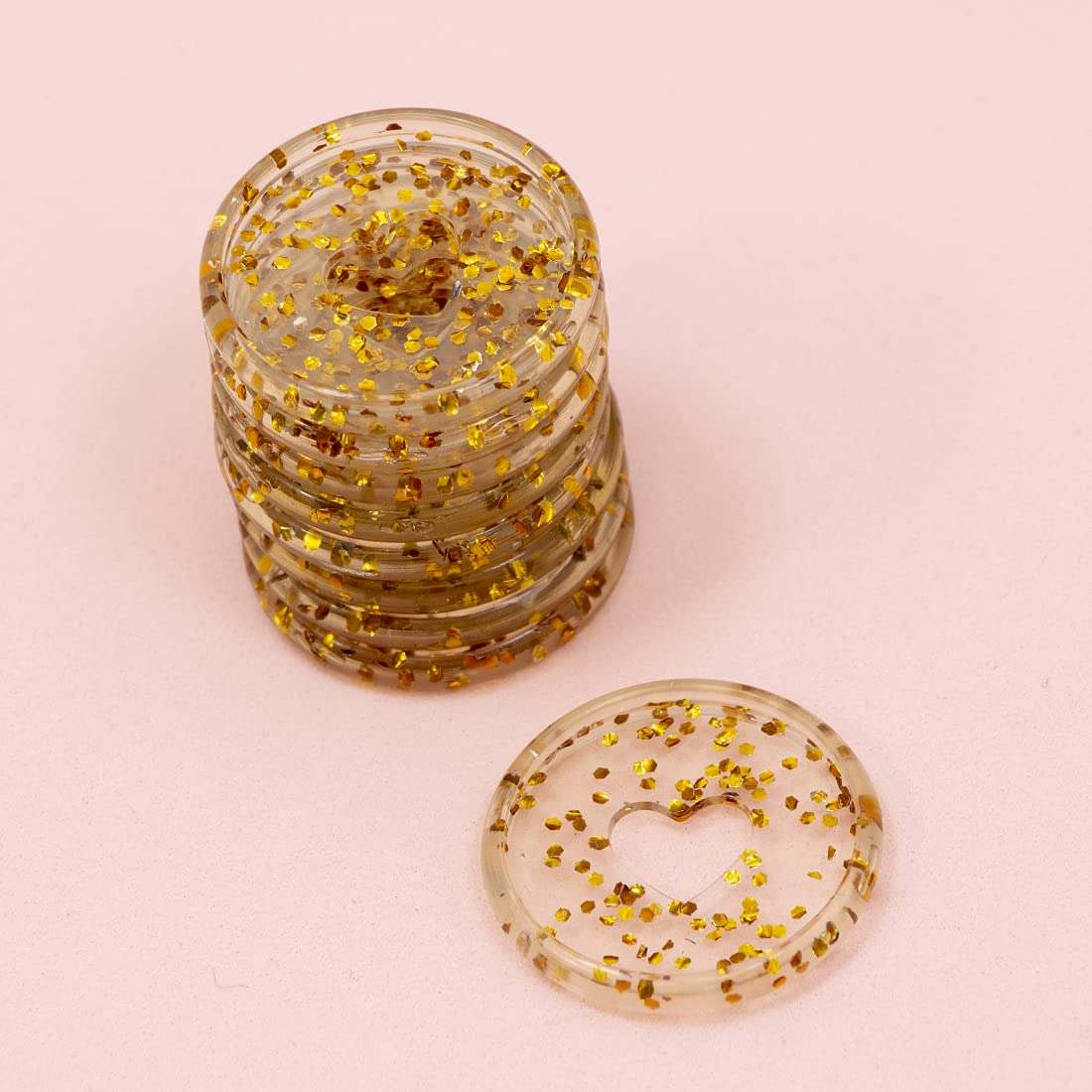 Craftelier - Plastic Disc Rings L For Binding Planners, Agendas Or Albums | Ideal For Scrapbooking And Other Crafts | Pack Of 9 Pcs 45 Mm Diameter - Colour Pastel Yellow - View #3