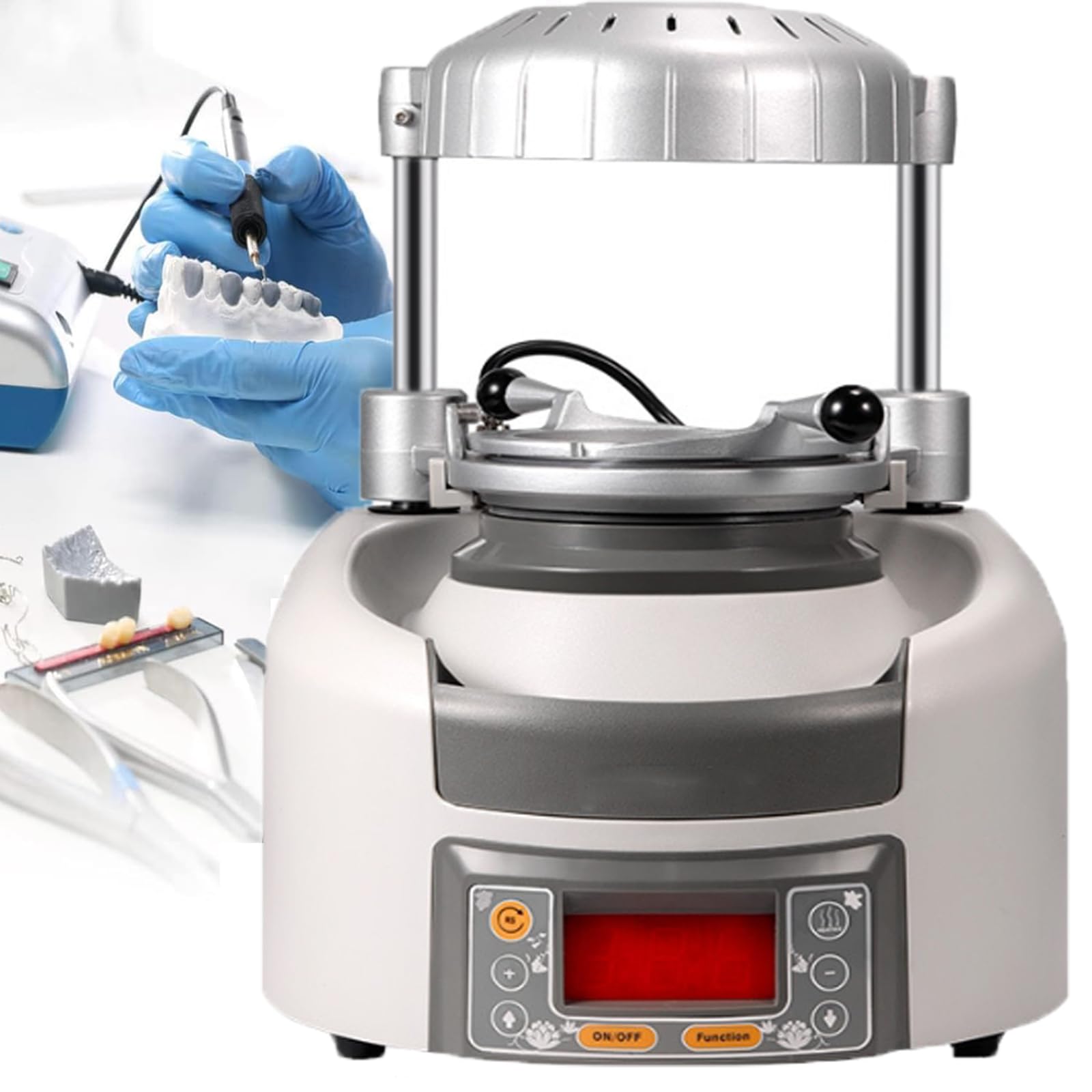 Dental Vacuum Forming Machine Orthodontic Retainers 350W Braces Intelligent Digital Display Control for Precise Forming Film Sheets of