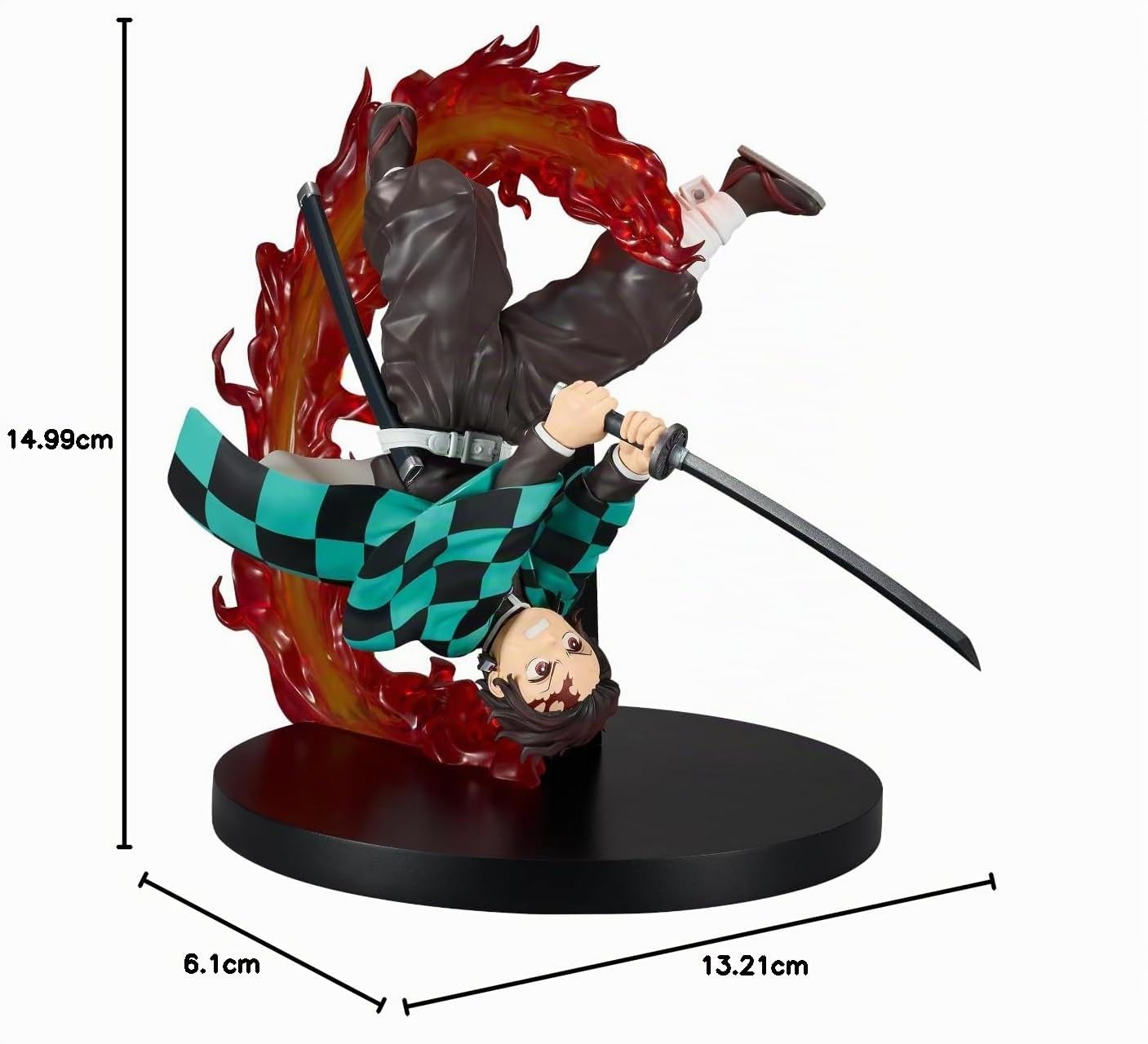 Banpresto Tanjiro Kamado Demon Slayer Kimetsu No Yaiba Vibration Stars Plus 12 cm, multicolore, BP29068P, Optima per i fan degli anime