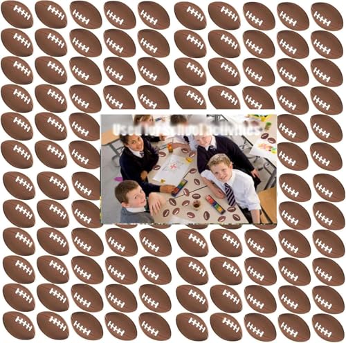 10 Pièces Petits Ballons de Rugby Ballons de Rugby Mini Football en Mousse Mini Balles Jeux Accessoires de Boule Décompression Miniature pour Enfants Et...