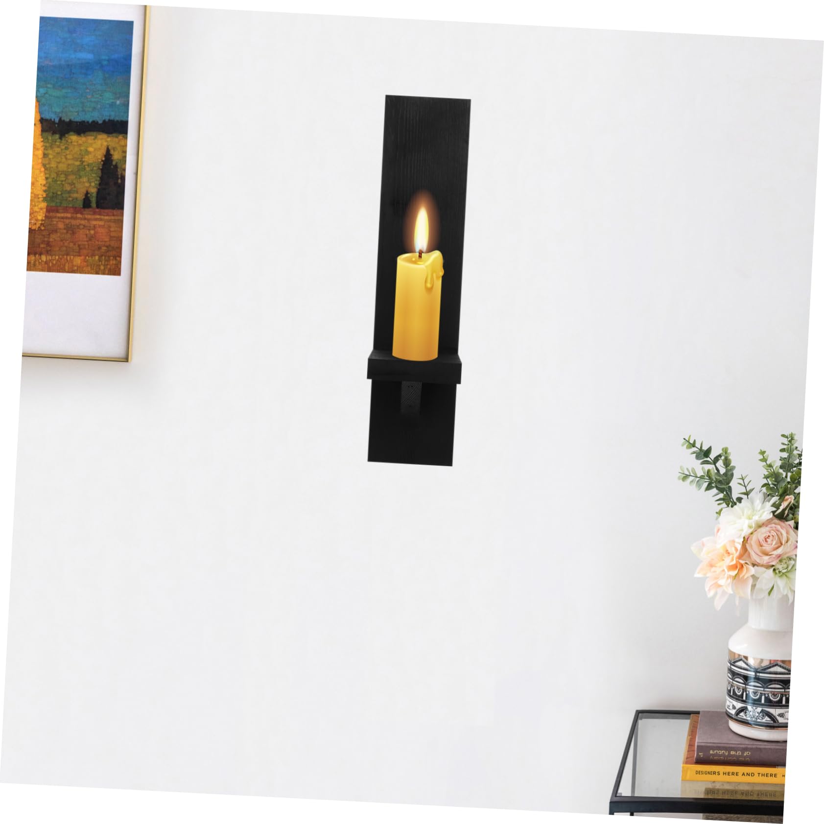 2 Stück Stabkerzenhalter Vintage Dekorativer Kerzenhalter mit Wandmontage Elegante Wanddekoration für Gemütliche Schlafzimmer und Wohnzimmer