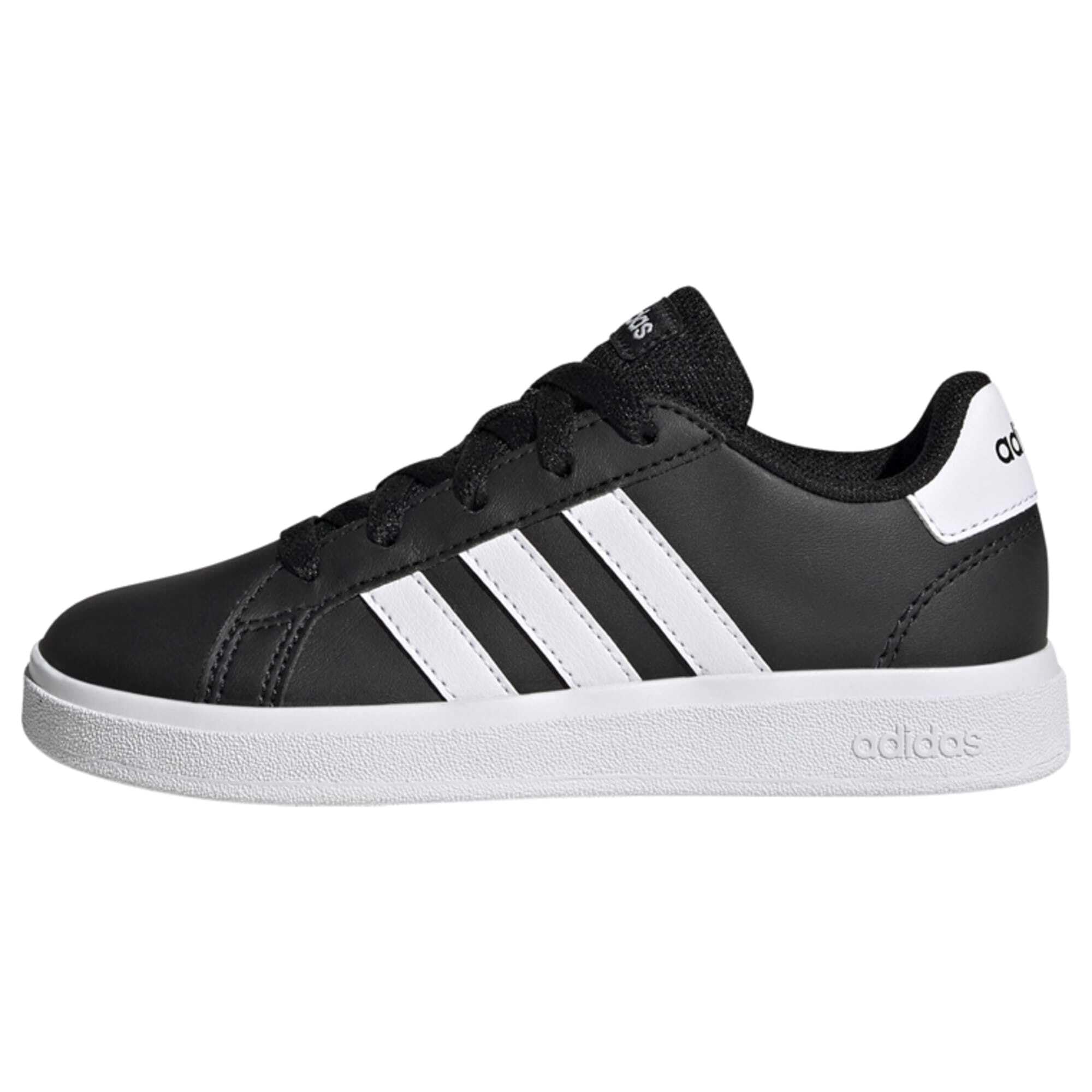 adidas Grand Court Lifestyle Tennis Lace-Up Shoes, Zapatillas Unisex niños, Core Black/Cloud White/Core Black, 33 EU