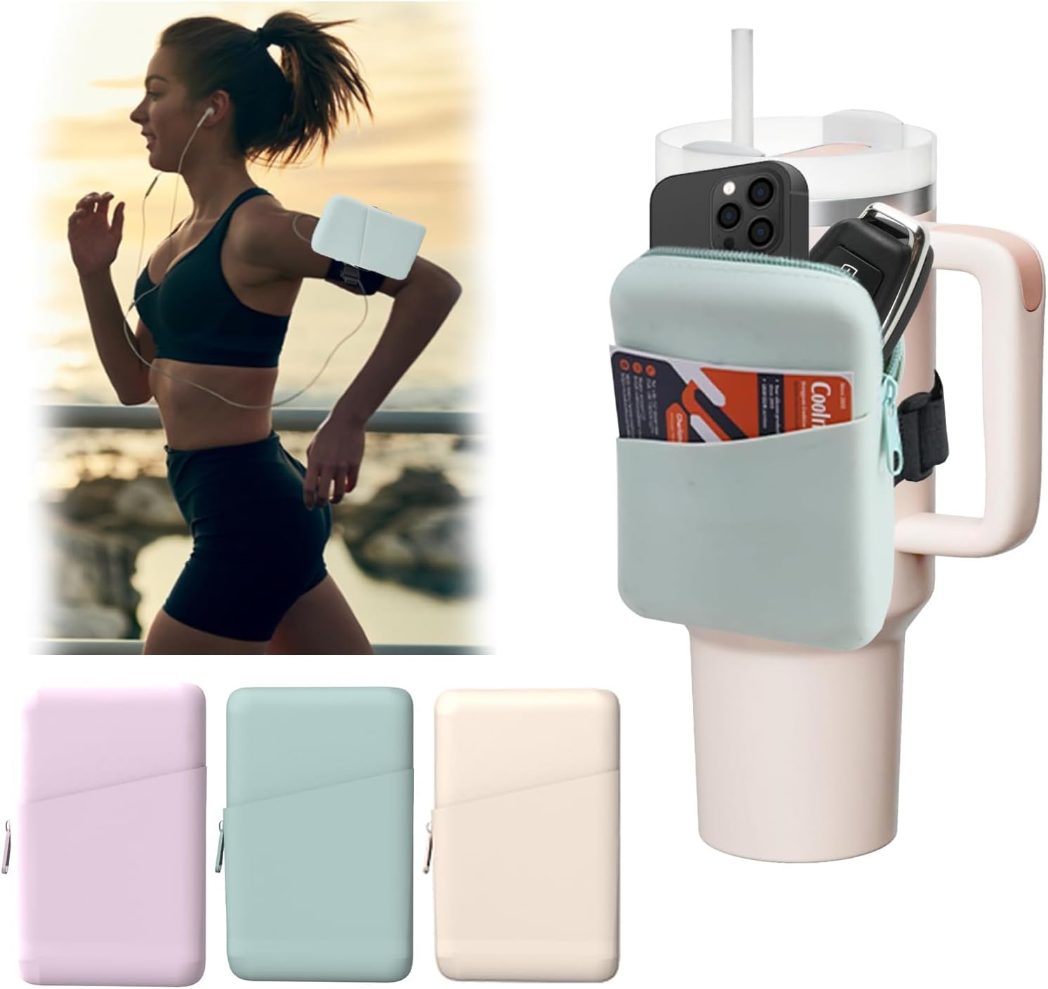 Acrebow 40 oz Water Bottle Pouch, Running Water Bottle