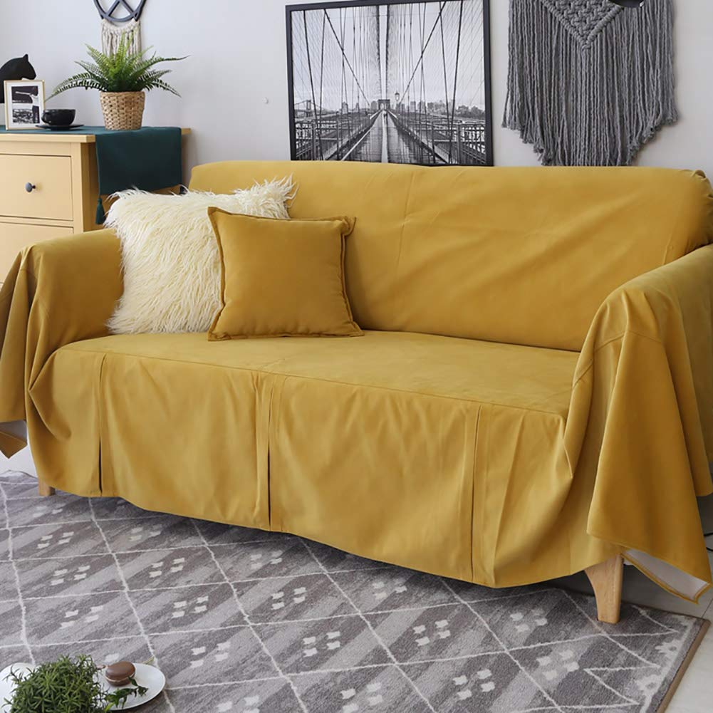 HAOLY Flannel Plush Overlay Blanket Sofasdecke Bedspread Sofa-Over-The-Then Ideal As A Shawn Or Cuddly Blanket Fur Sofa