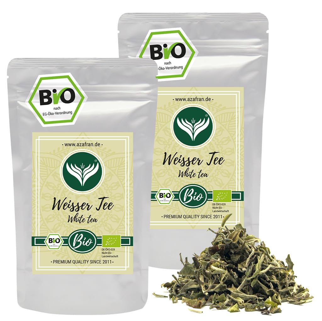 Azafran BIO Weißer Tee lose, Pai Mu Tan, China Tea White Peony 500g
