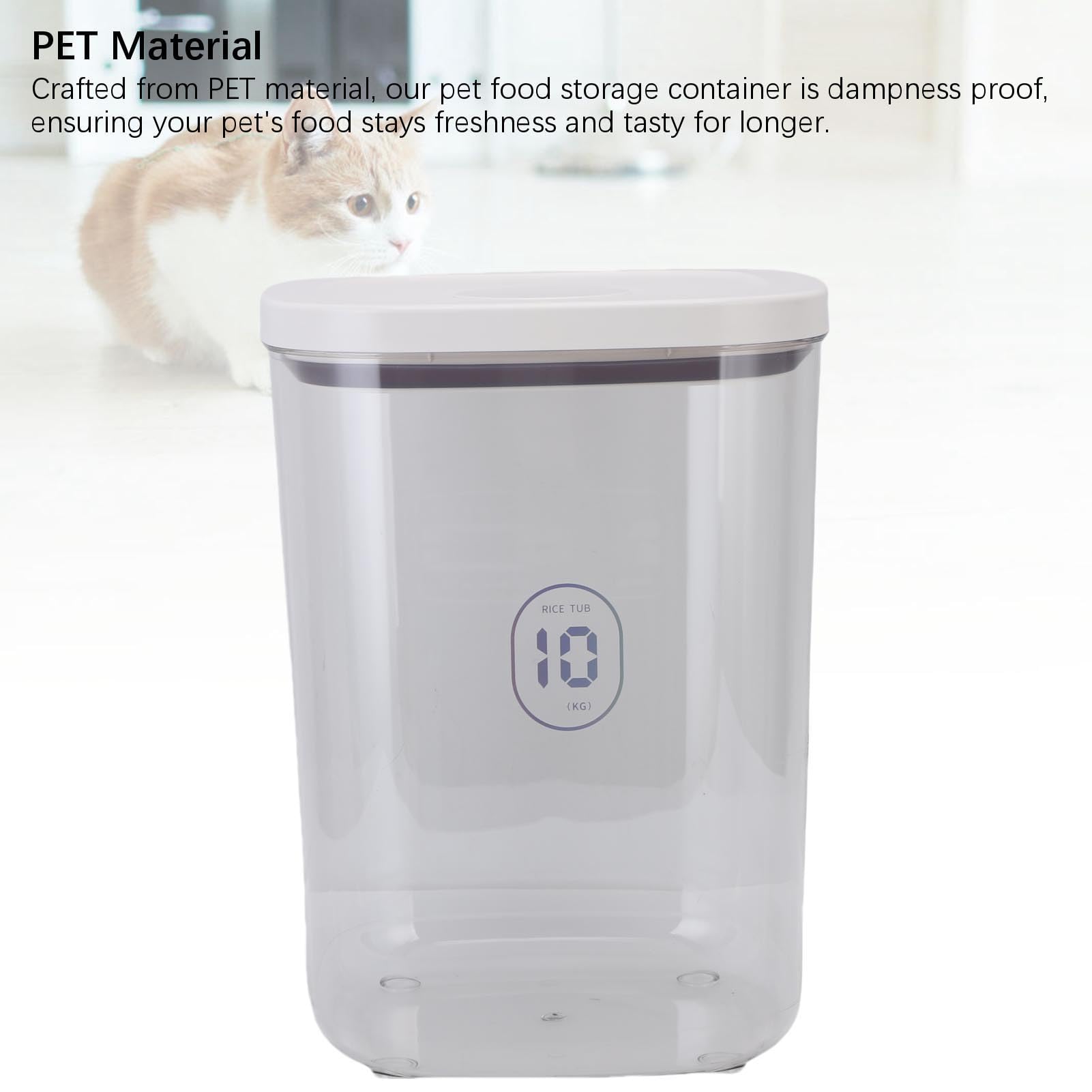 Contenitori per Cibo per Cani, Contenitore per Cibo per Gatti da 10 Litri con Design a Prova di Luce e umidità, Dimensioni Compatte Salvaspazio, Contenitore per Animali di Grande capacità per