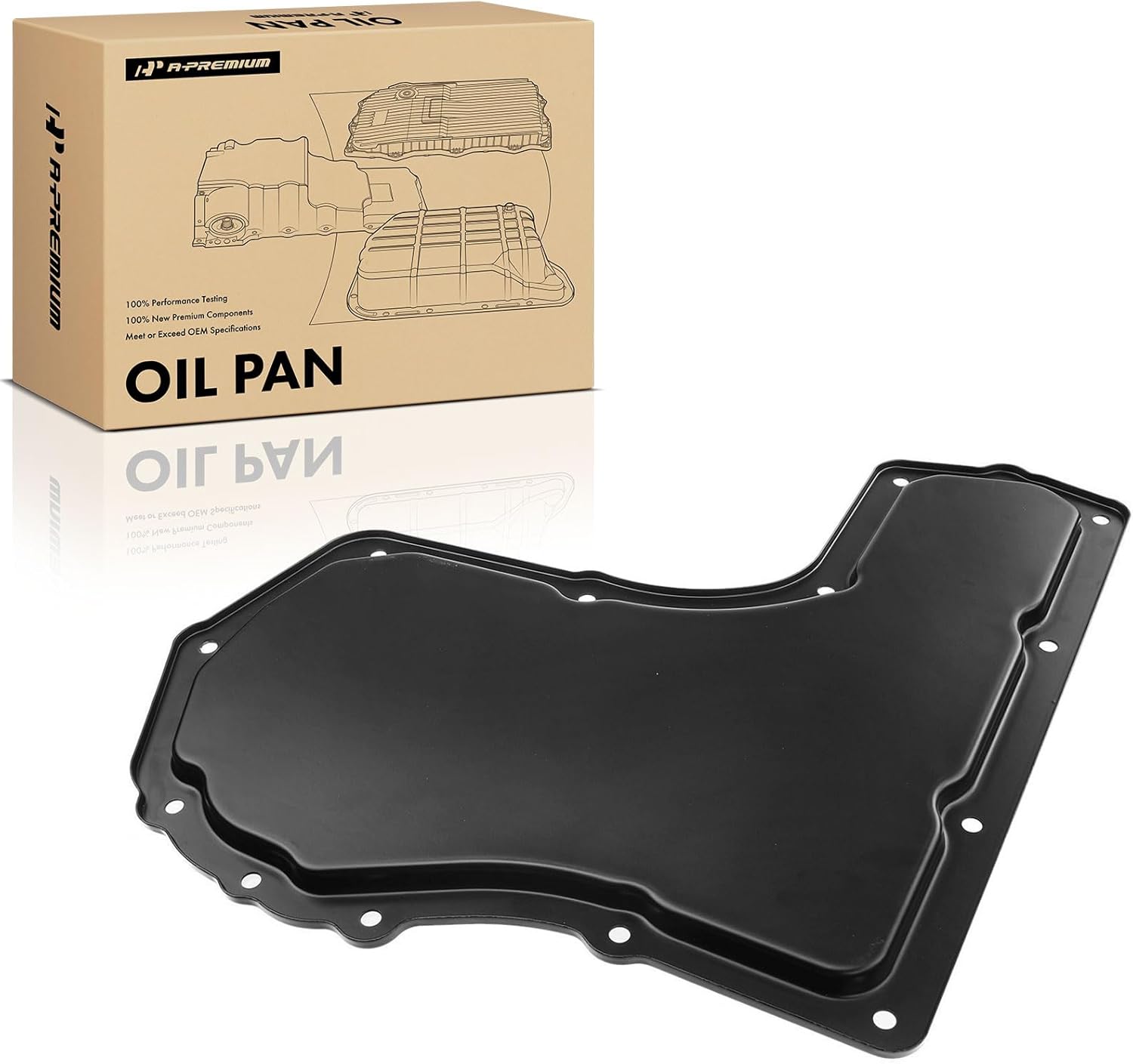 A-Premium Transmission Oil Pan Sump Without Plug Compatible with Chevrolet Malibu, Cavalier, Classic, Cobalt, HHR & Oldsmobile Achieva, Alero, Cutlass & Pontiac G5, G6, Grand Am & Saturn Aura, Ion