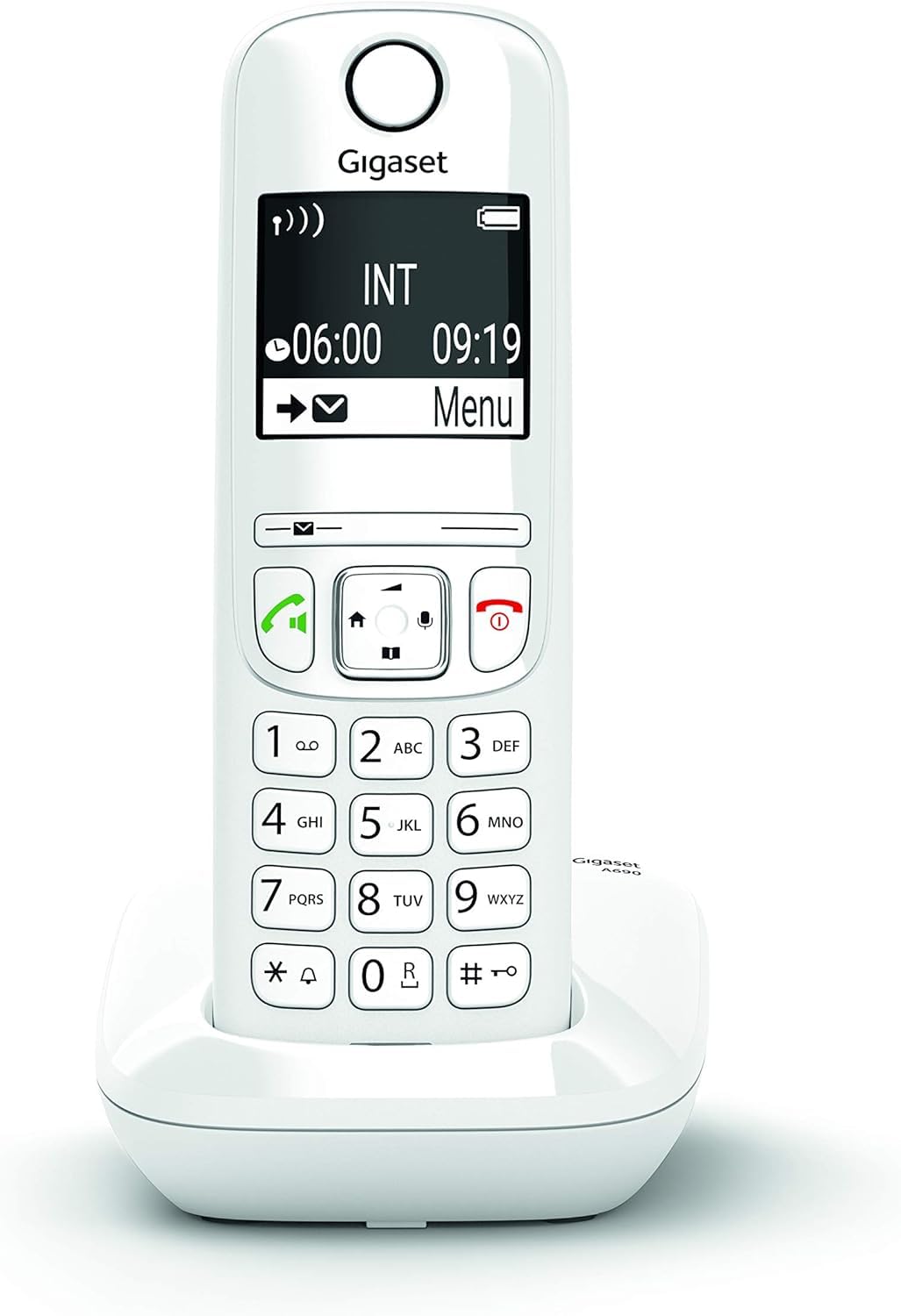 Gigaset AS690 - Telefono senza fili - Grande schermo grafico - Qualità audio superiore - Profili audio regolabili - Funzione vivavoce - Funzione non disturbare - Bianco