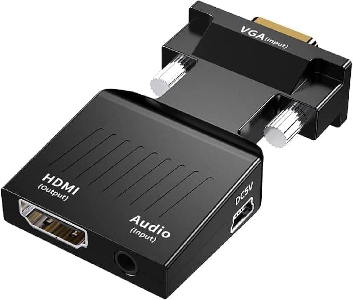 OG X NEXSA VGA to HDMI Adapter Converter with Audio, 1080p Video Dongle, Active Male VGA to Female HDMI, PC/Laptop/Projector to TV/Monitor, HDMI Connector - Black-image-8