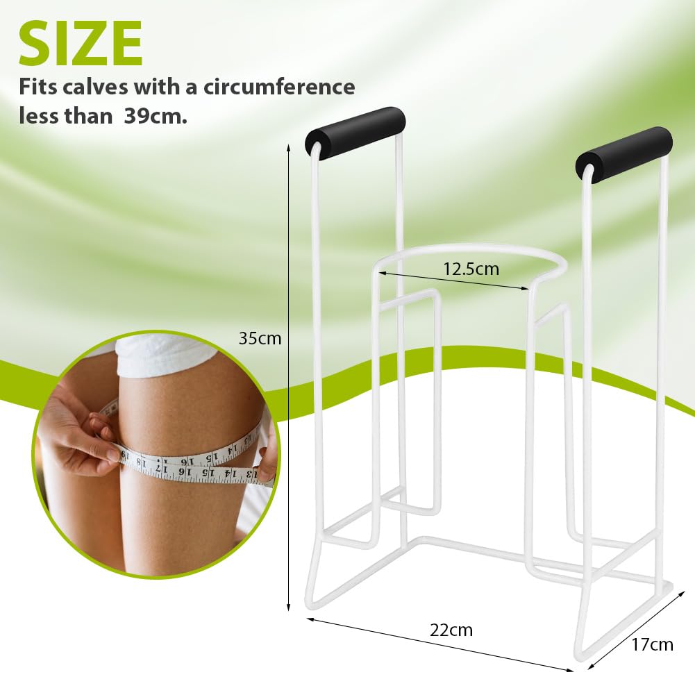 Vicloon Ausilio per Indossare I Calzini, Infila Calze Elastiche Compressive per Anziani, Infila Calze In Acciaio, per Incinte, Disabili e Mobilità Limitata, Circonferenza Della Gamba Inferiore a 39cm