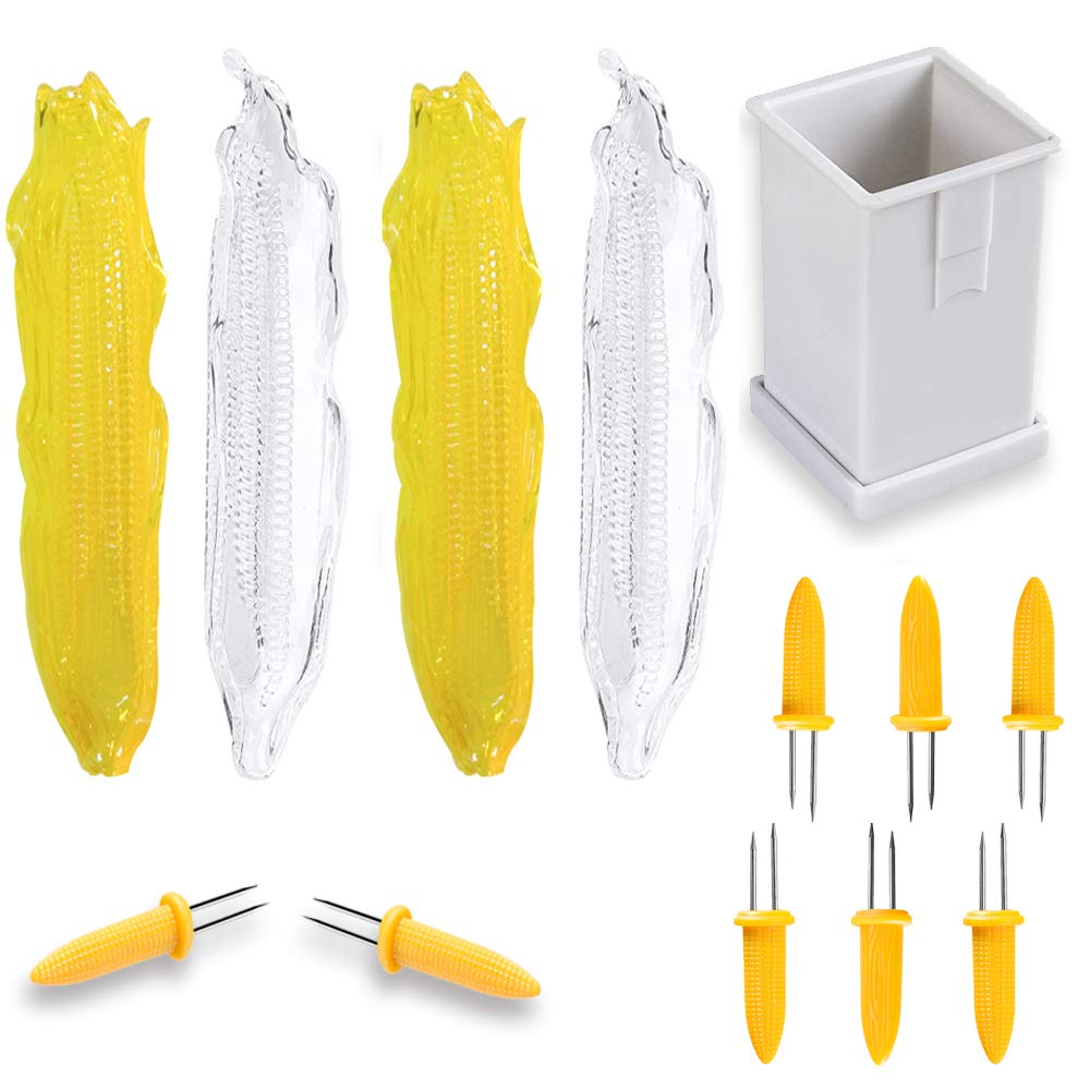 Buy 13PCS Corn Cob Holders and Dishes Set Includes 8 Jumbo Corn Cob