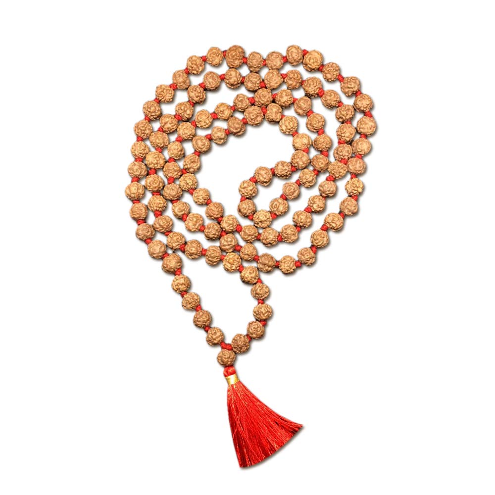 Rudraksha Mala Indonésien 108 perles collier graine sacrée chapelet bouddhiste original