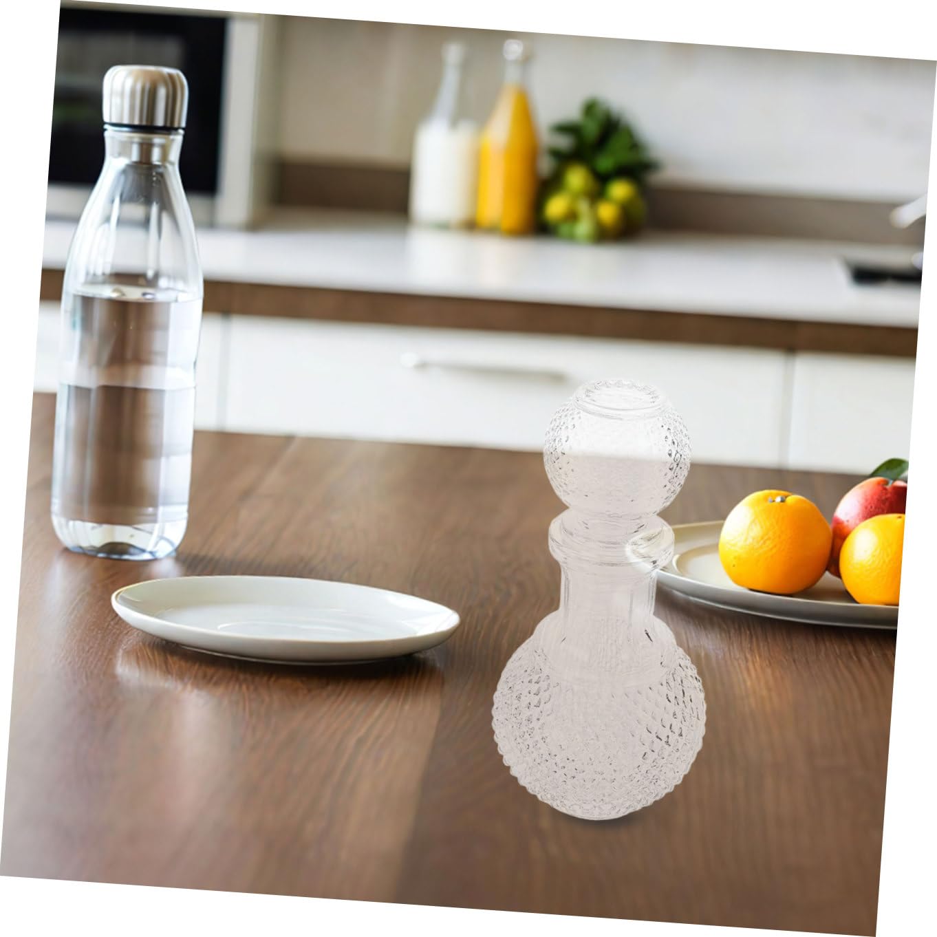 Artibetter 2pezzi Bottiglia di Vetro Decanter per Vino Trasparente Ispessito di Dispenser per Liquori Decorativi Adatto per Ristoranti Bar Case Hotel