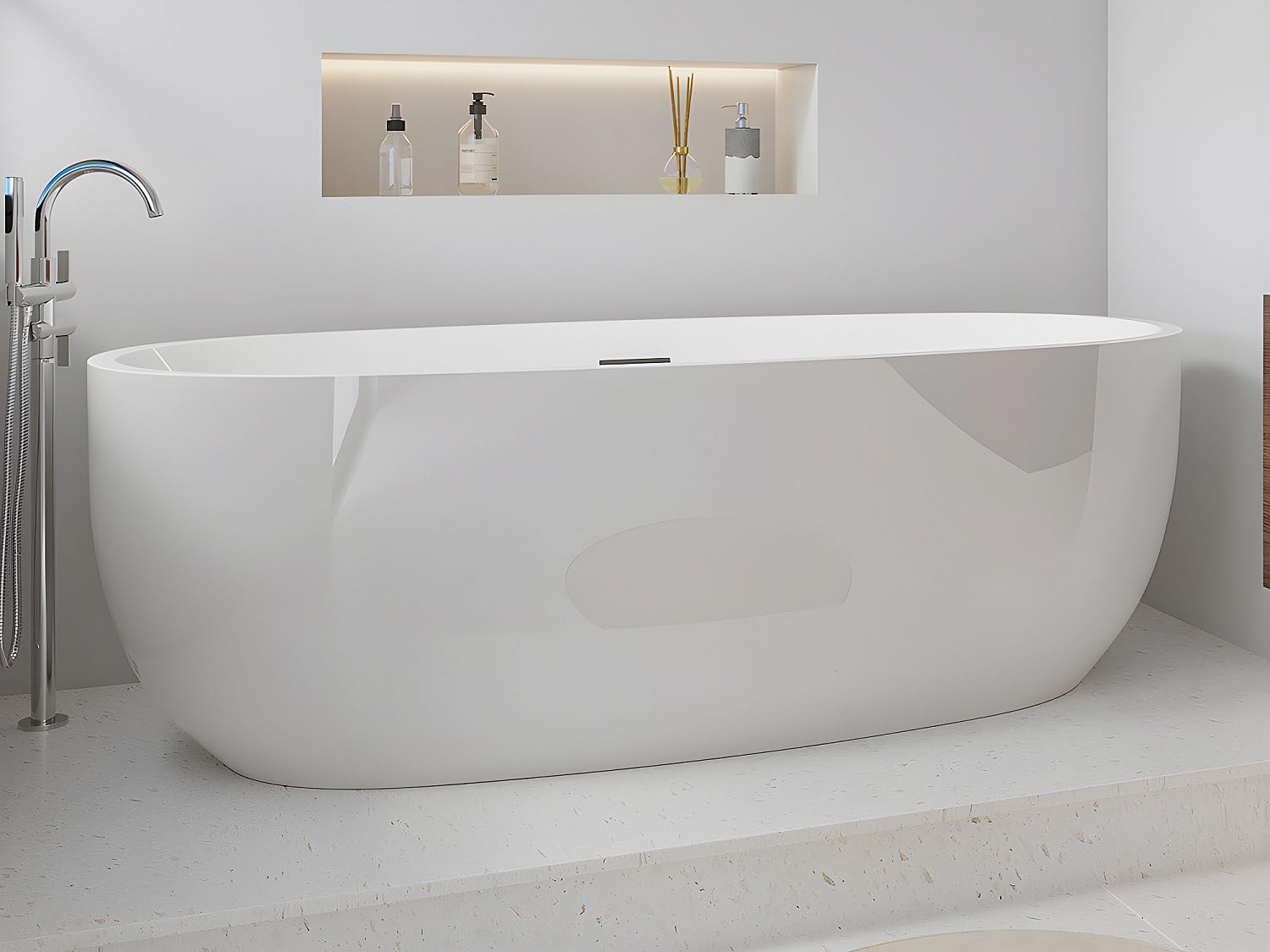 Venta-unica - BaÒera exenta NICA - 238L - 170 x 80 x 58 cm - Blanco