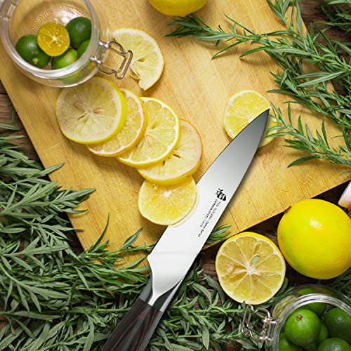 TUO Utility Knife 5 inch - Small Kitchen Chef Knife - German HC Stainless Steel - Ergonomic Pakkawood Handle - Osprey Series with Gift Box