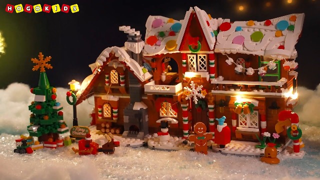 HOGOKIDS Set Casa Di Pan Di Zenzero Natalizia Con Luci – 3 Stili, 1421 Pezzi, Per Adulti E Bambini 8+
