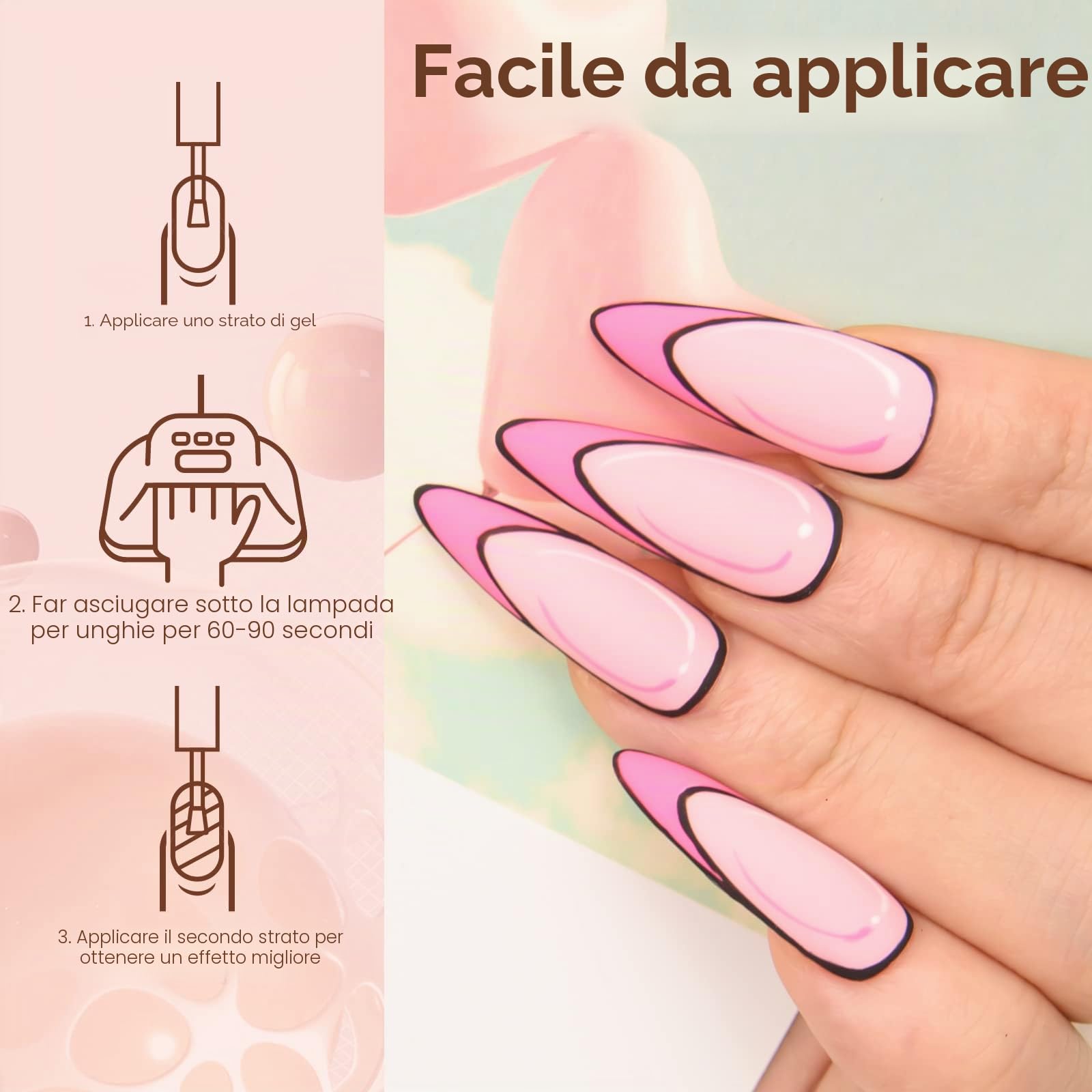 VENALISA Smalto Semipermante Per Unghie 6 Colori nudo rosa viola nude pink purple 6 Smalti Semipermanenti per Unghie Soak Off UV Gel Nail Polish