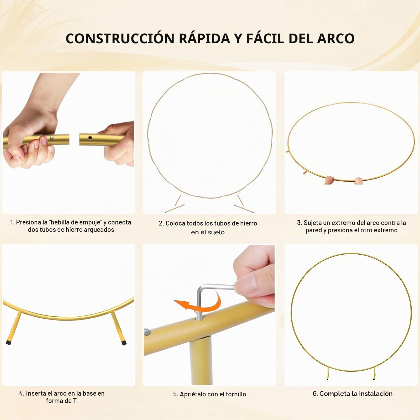 2.2 M Arco para Globos, Soporte Globos, Circular Arco de Globos de Decoración de Cumpleaños, Fiestas, Boda y Navidad,Runddes Ballonbogen -Set