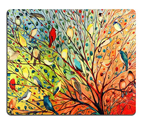 New Illustration Painting 16 Birds Oblong Mouse Pads/ Standard Rectangle Gaming Mousepad in 9