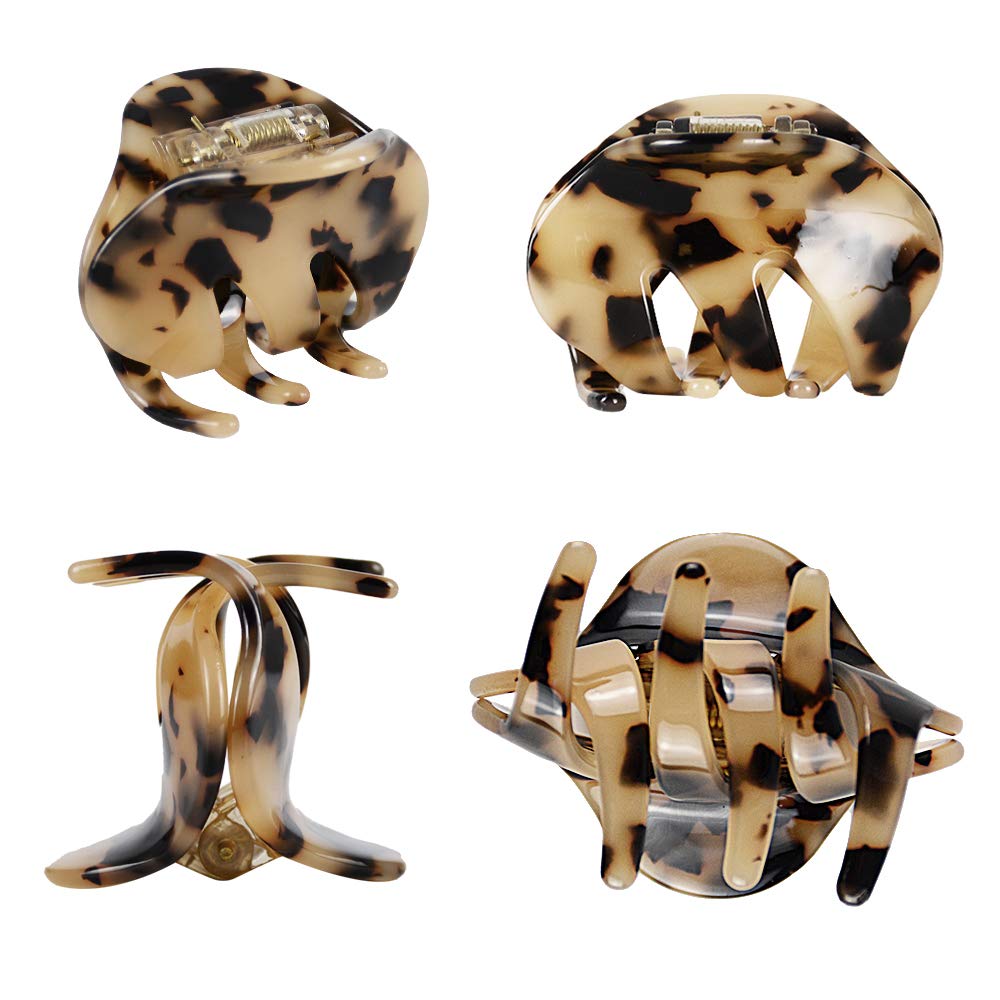 Hair Claw Clip Acetate Tortoise Shell Animal Accessory for Women Girls Amazon.com : 4 Pack 2.1 Inch Hair Claw Clips Tortoise Shell  main image 2