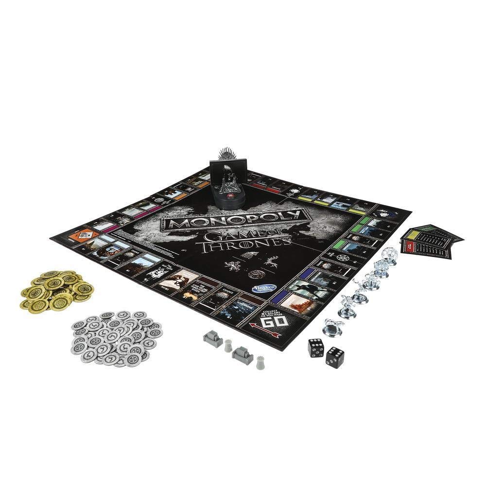 Monopoly Game of Thrones, Brettspiel mit den Spielfiguren der Großen Häuser, mit Musik